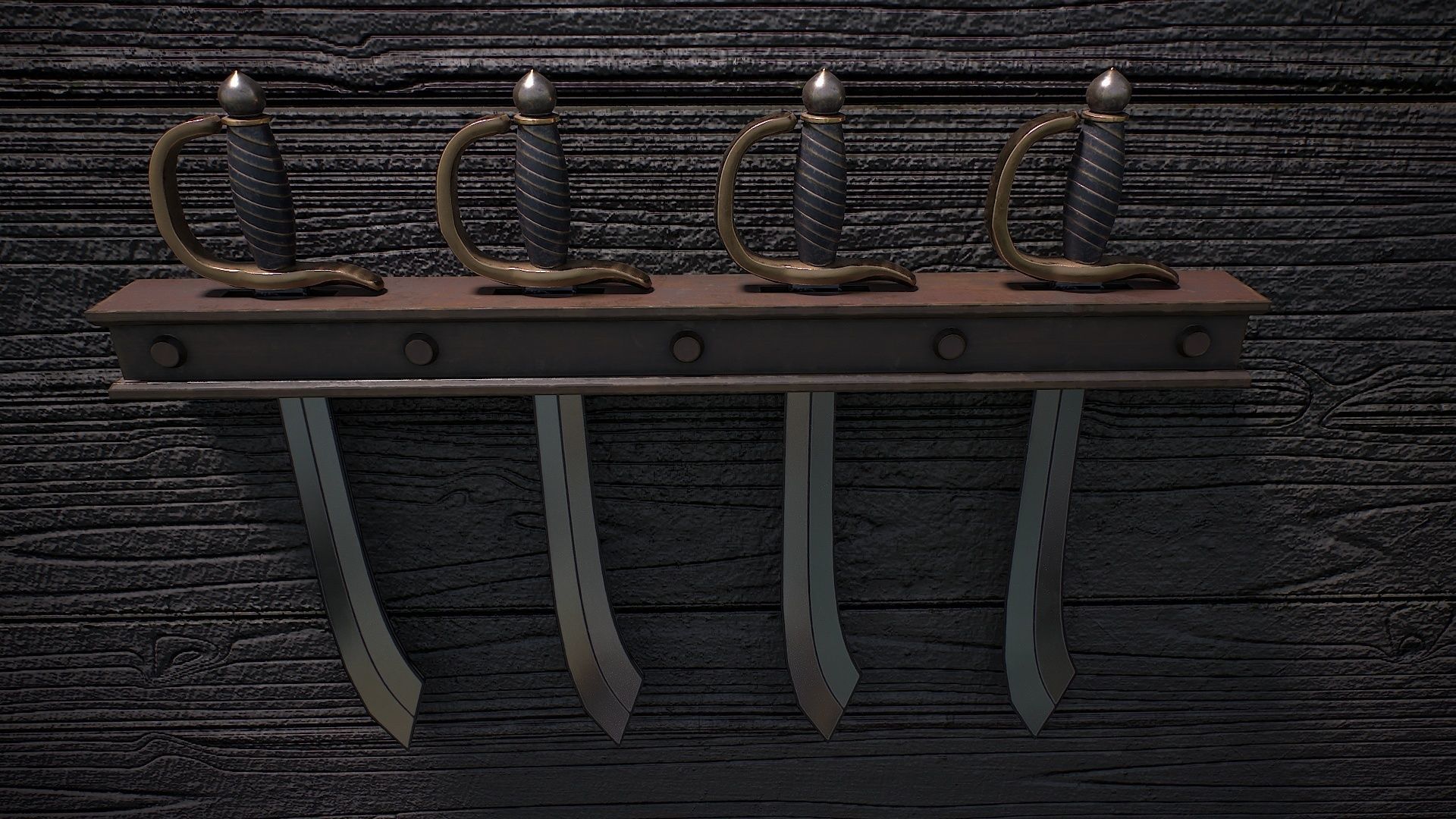 Vessel cannon 3D model Low-poly 3D model_33