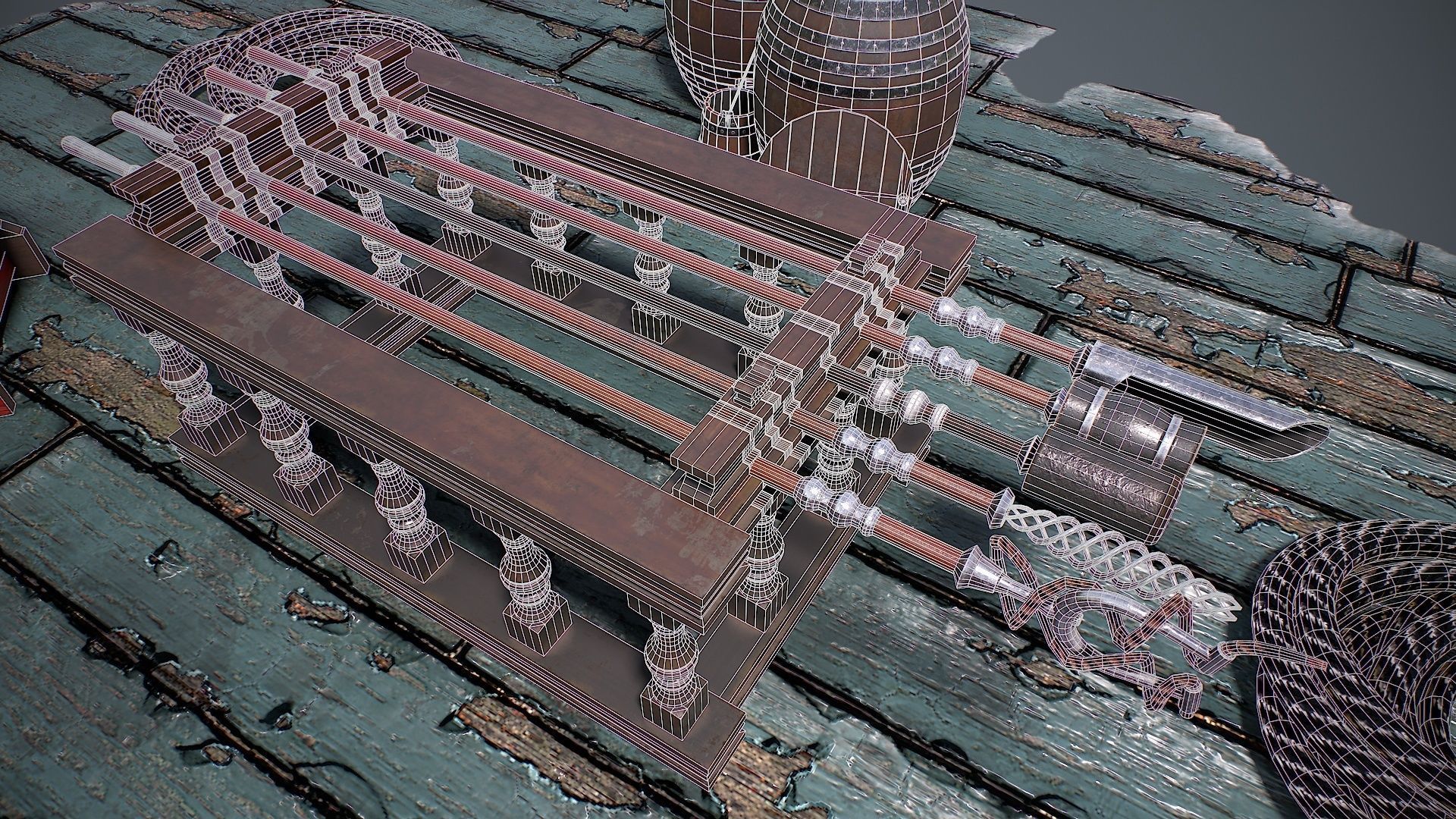 Vessel cannon 3D model Low-poly 3D model_20