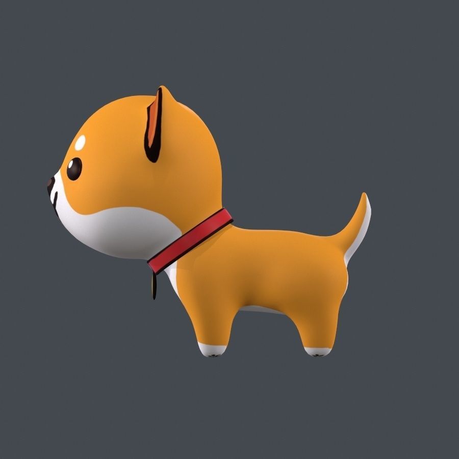 SHIBA Low-poly 3D model_1