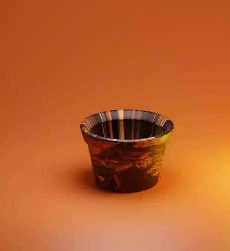 Textured Flower Pot Free 3D model