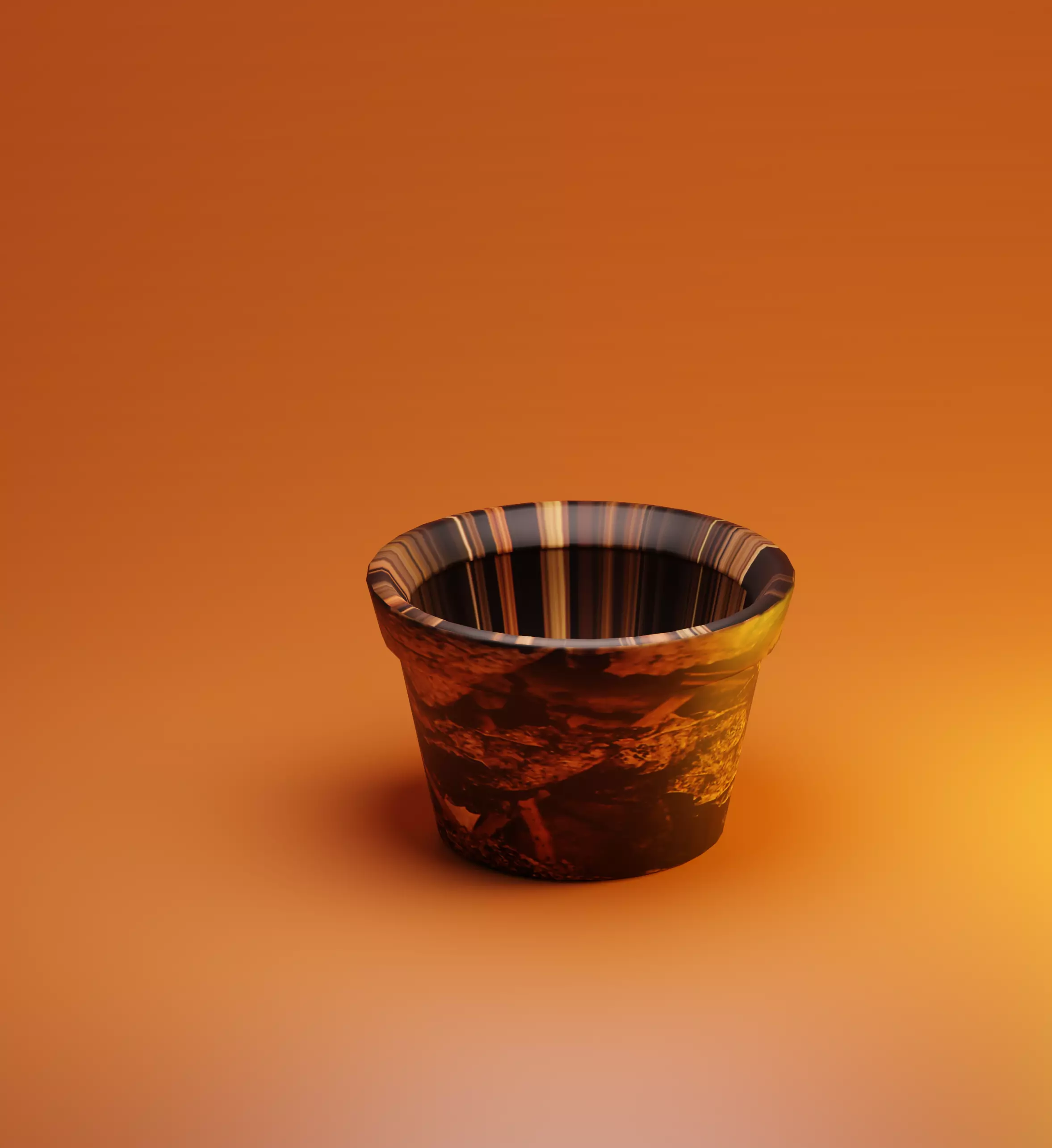 Textured Flower Pot Free 3D model