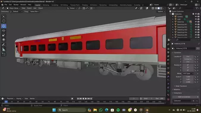 Indian railways LHB 2AC coach 