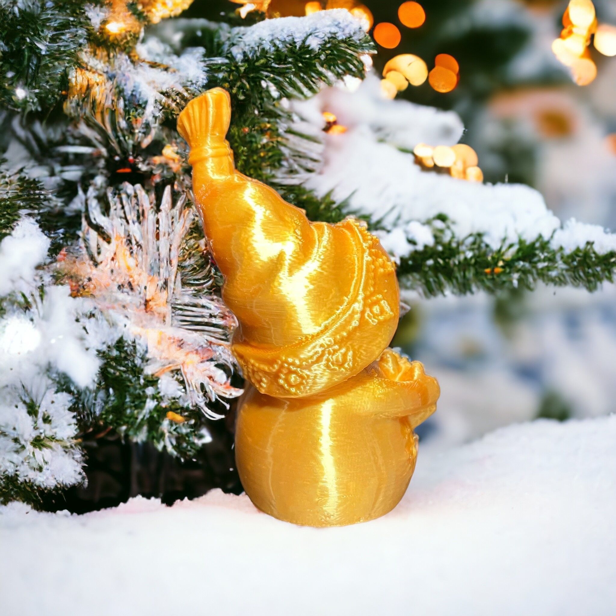 Snowman gift 3D print model_2