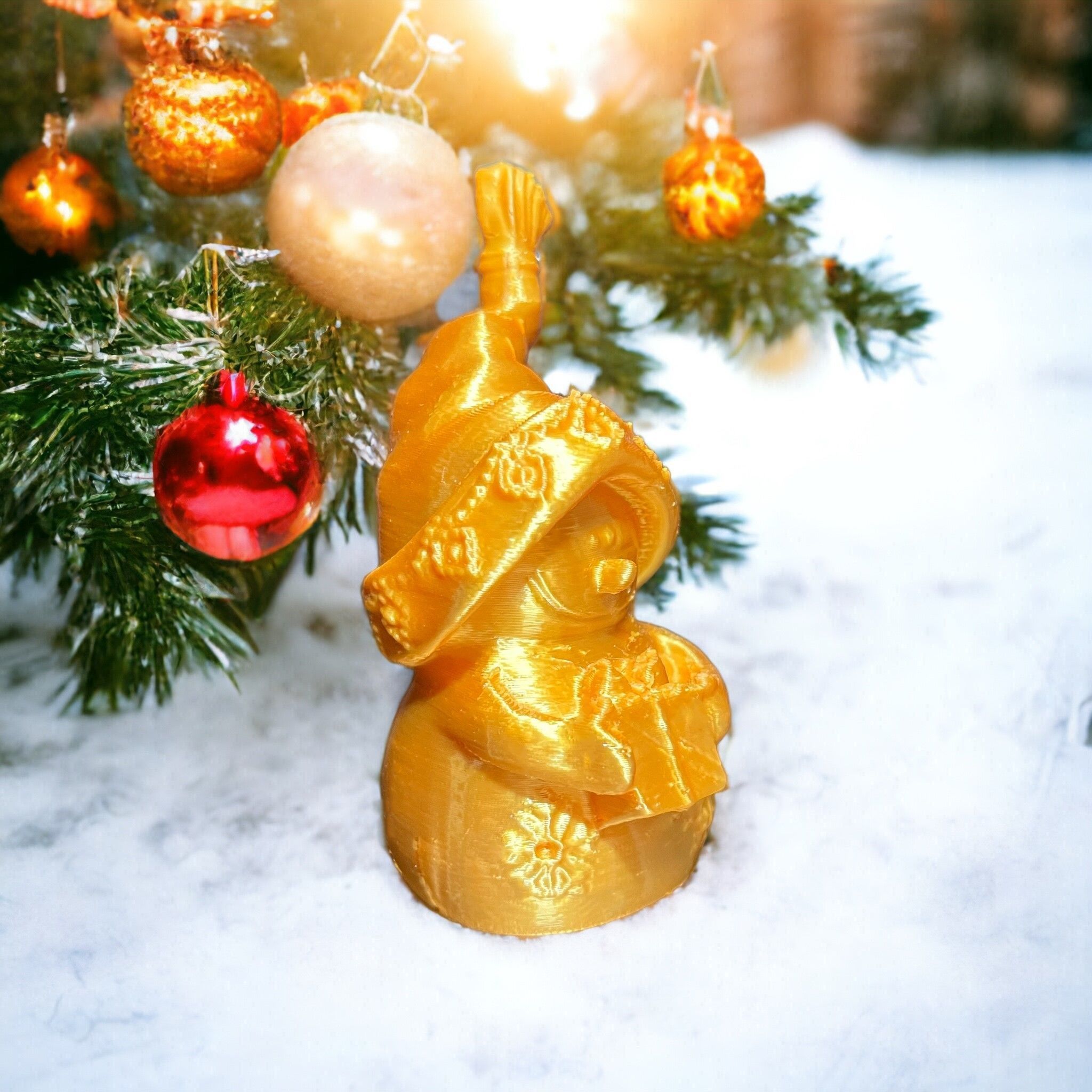 Snowman gift 3D print model_1