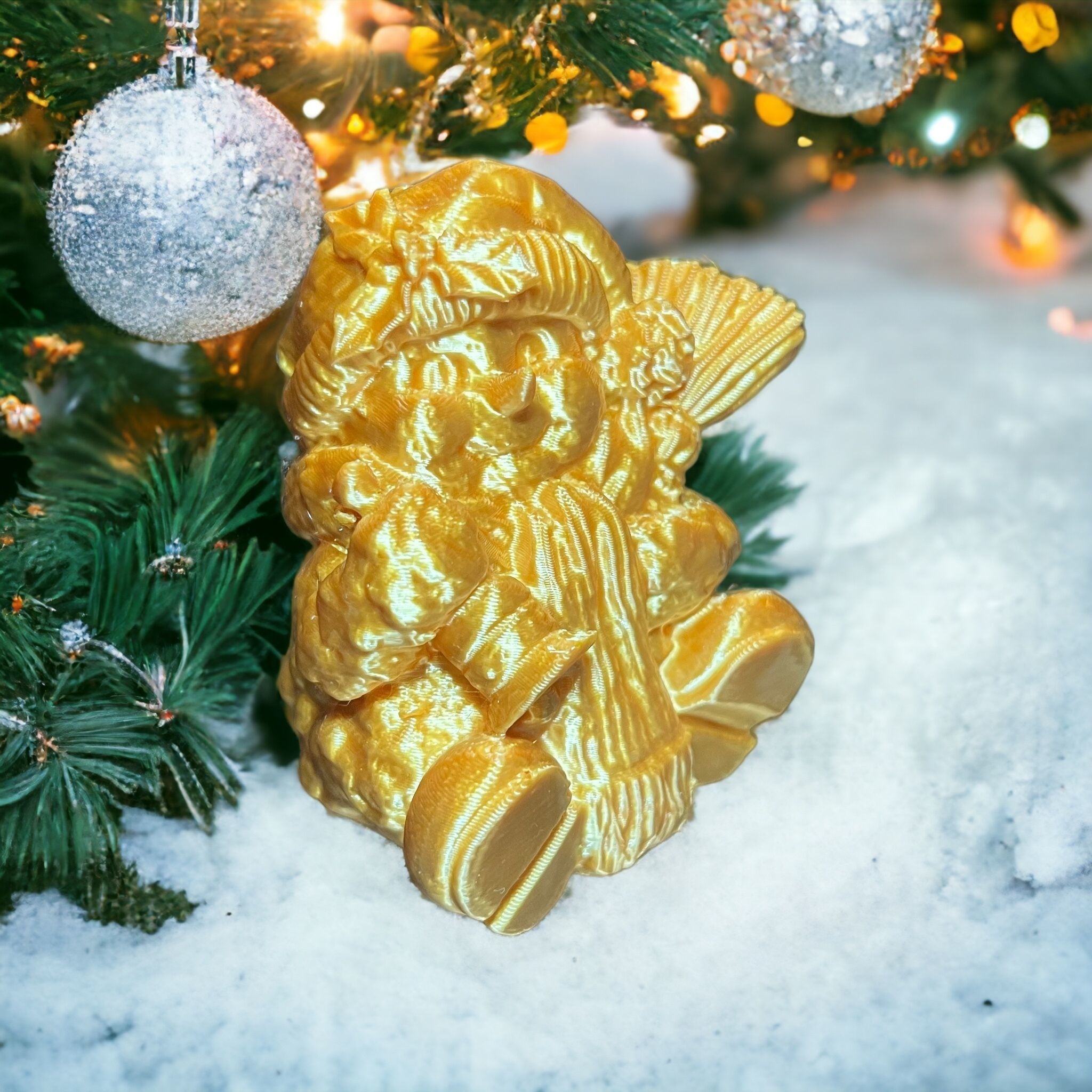 Cotton snowman Free 3D print model_2