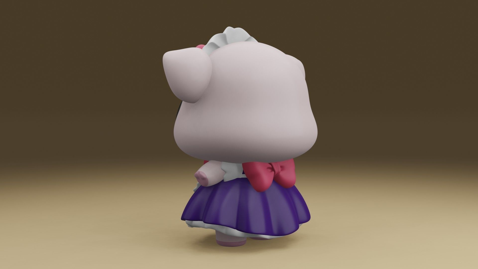 Cute pig 3D print model_12
