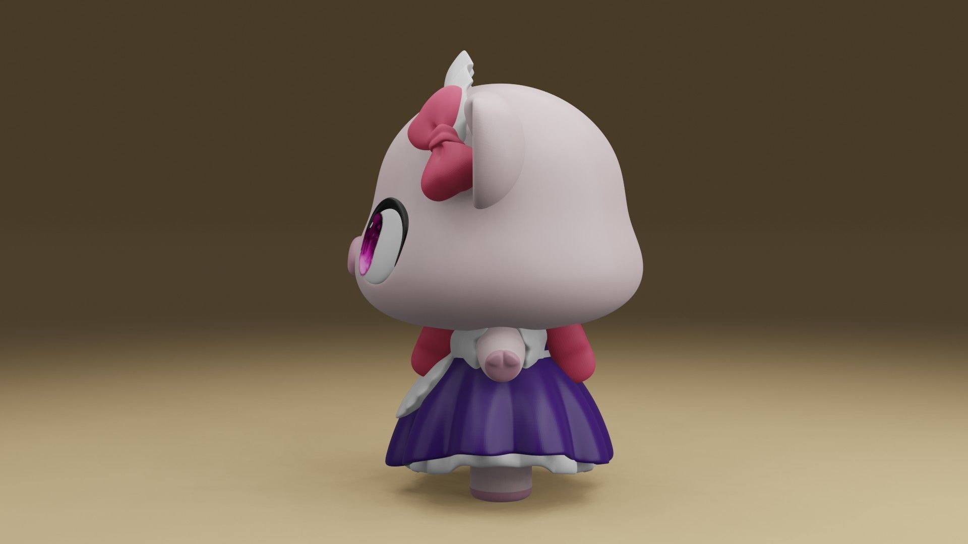 Cute pig 3D print model_13