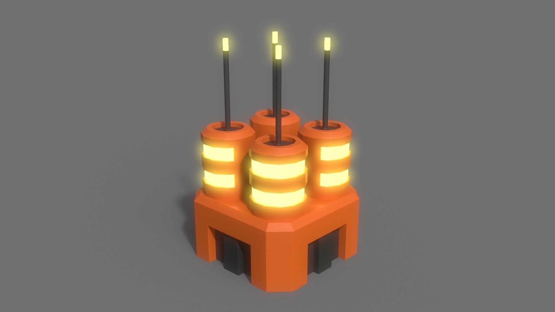 PBR Sci-Fi Building A11 Low-poly 3D model_4