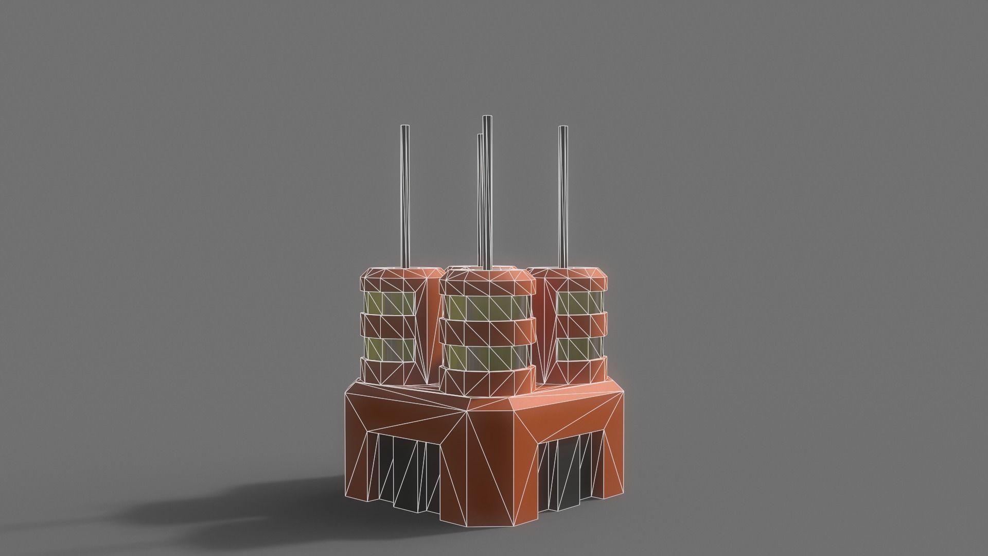 PBR Sci-Fi Building A11 Low-poly 3D model_11