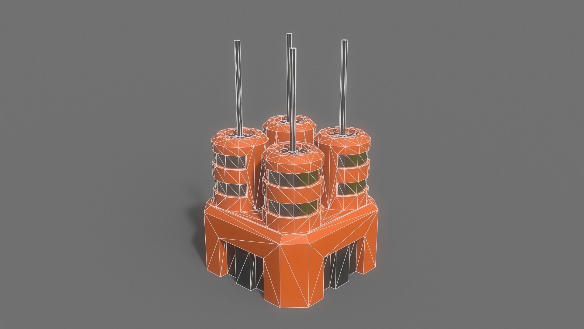 PBR Sci-Fi Building A11 Low-poly 3D model_10