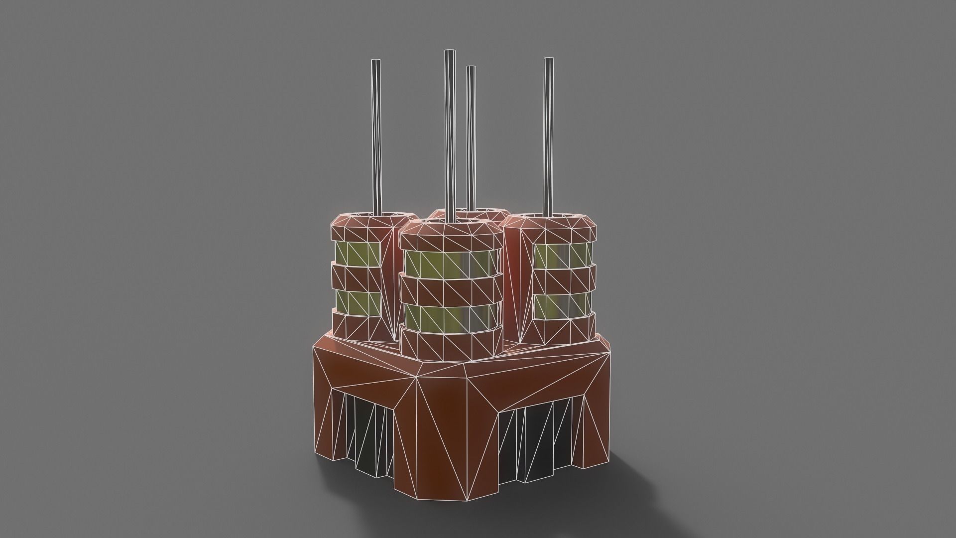 PBR Sci-Fi Building A11 Low-poly 3D model_12