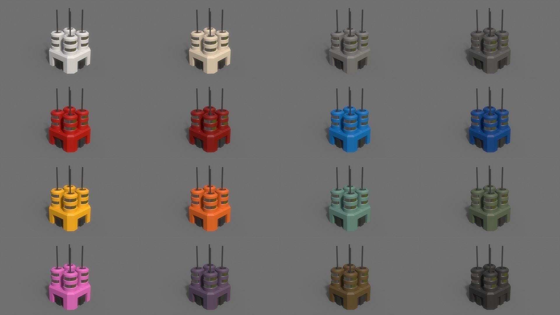 PBR Sci-Fi Building A11 Low-poly 3D model_2