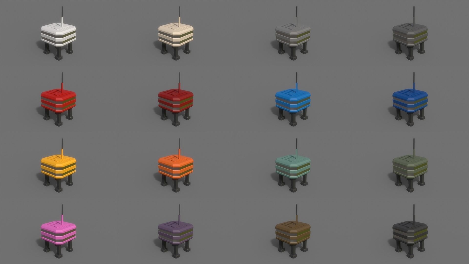 PBR Sci-Fi Building A12 Low-poly 3D model_2