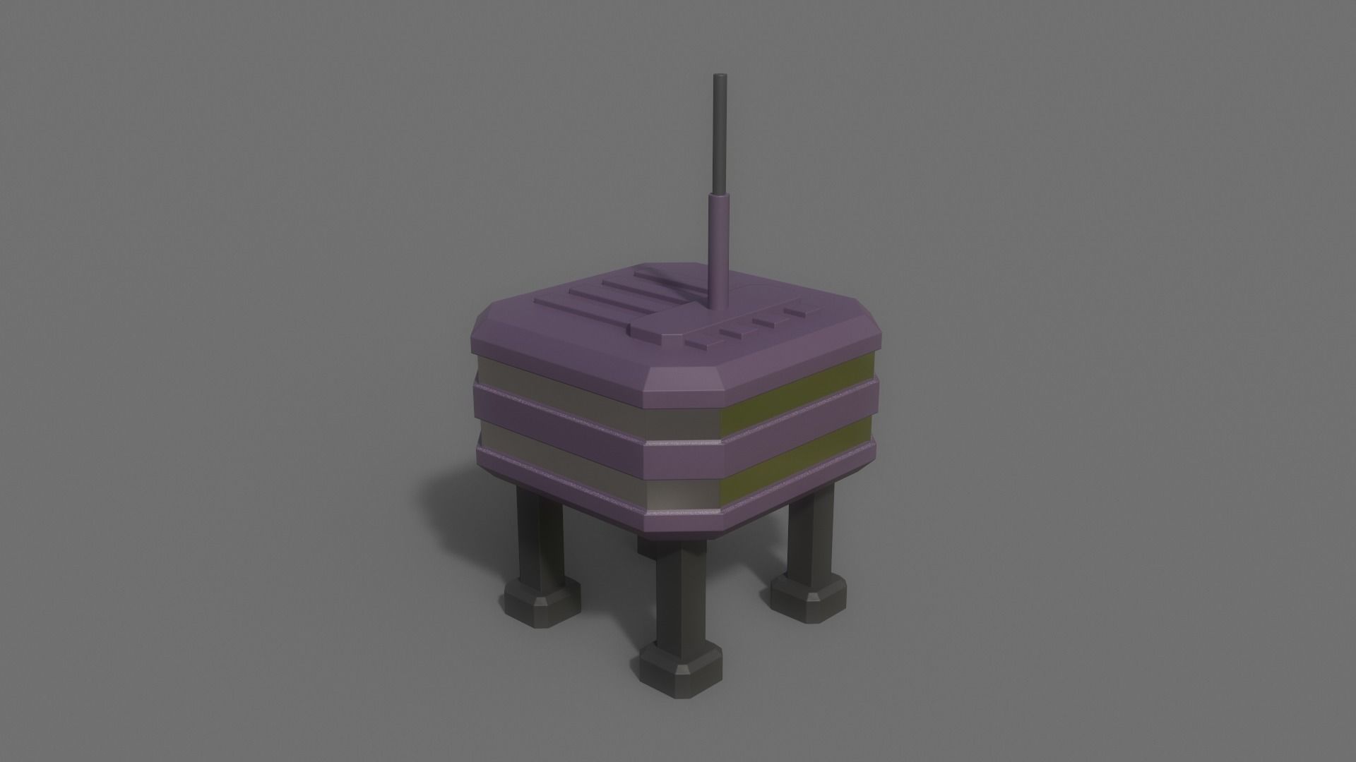 PBR Sci-Fi Building A12 Low-poly 3D model_7