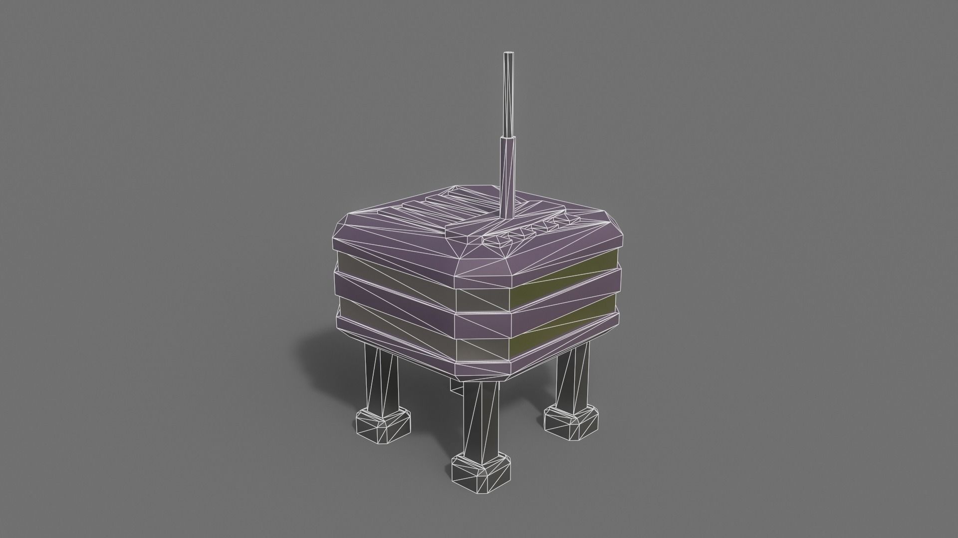 PBR Sci-Fi Building A12 Low-poly 3D model_10