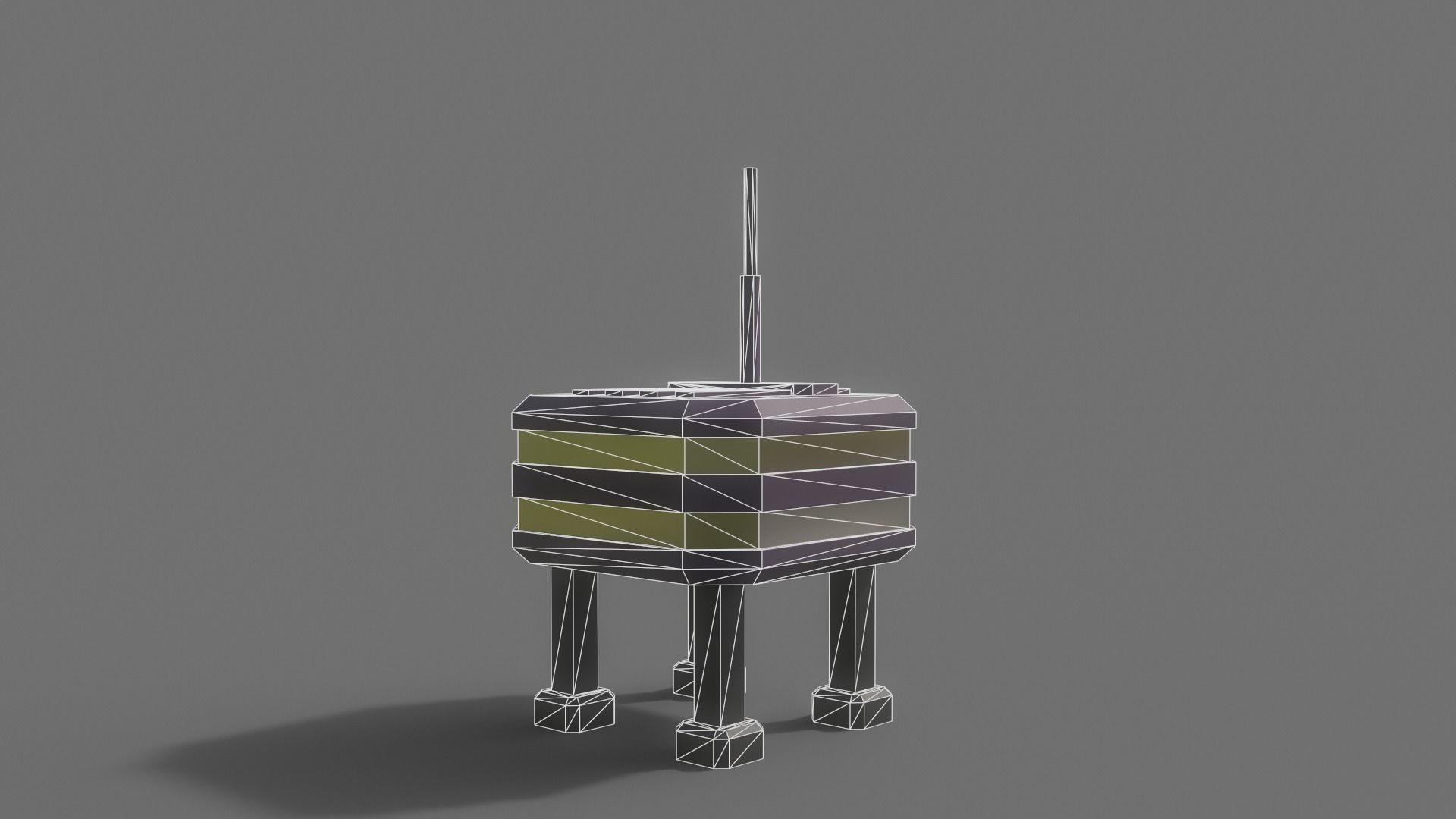 PBR Sci-Fi Building A12 Low-poly 3D model_11