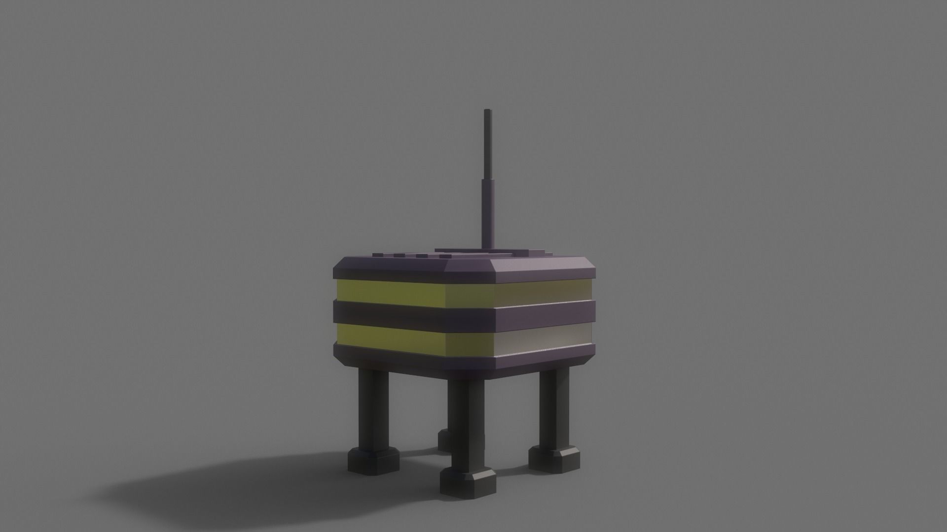 PBR Sci-Fi Building A12 Low-poly 3D model_8