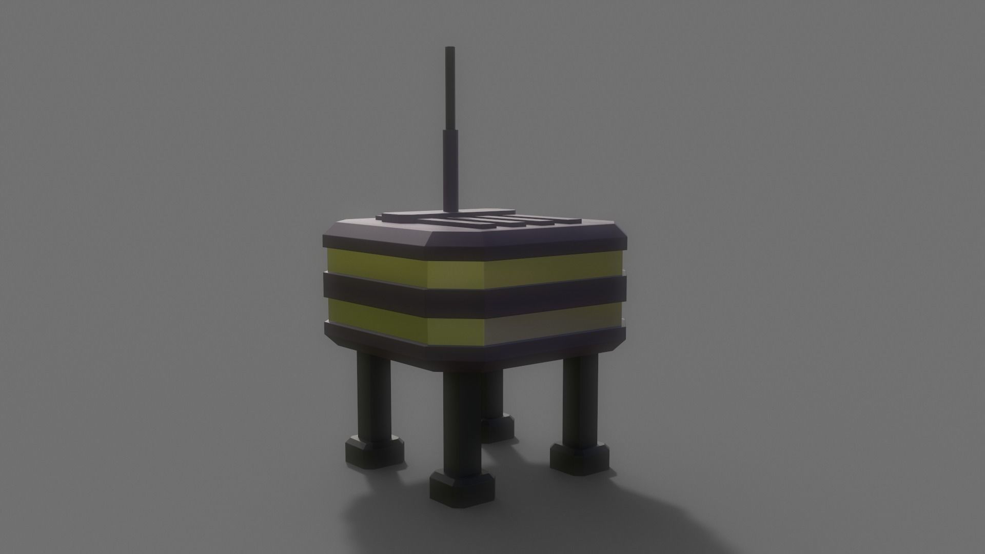 PBR Sci-Fi Building A12 Low-poly 3D model_9