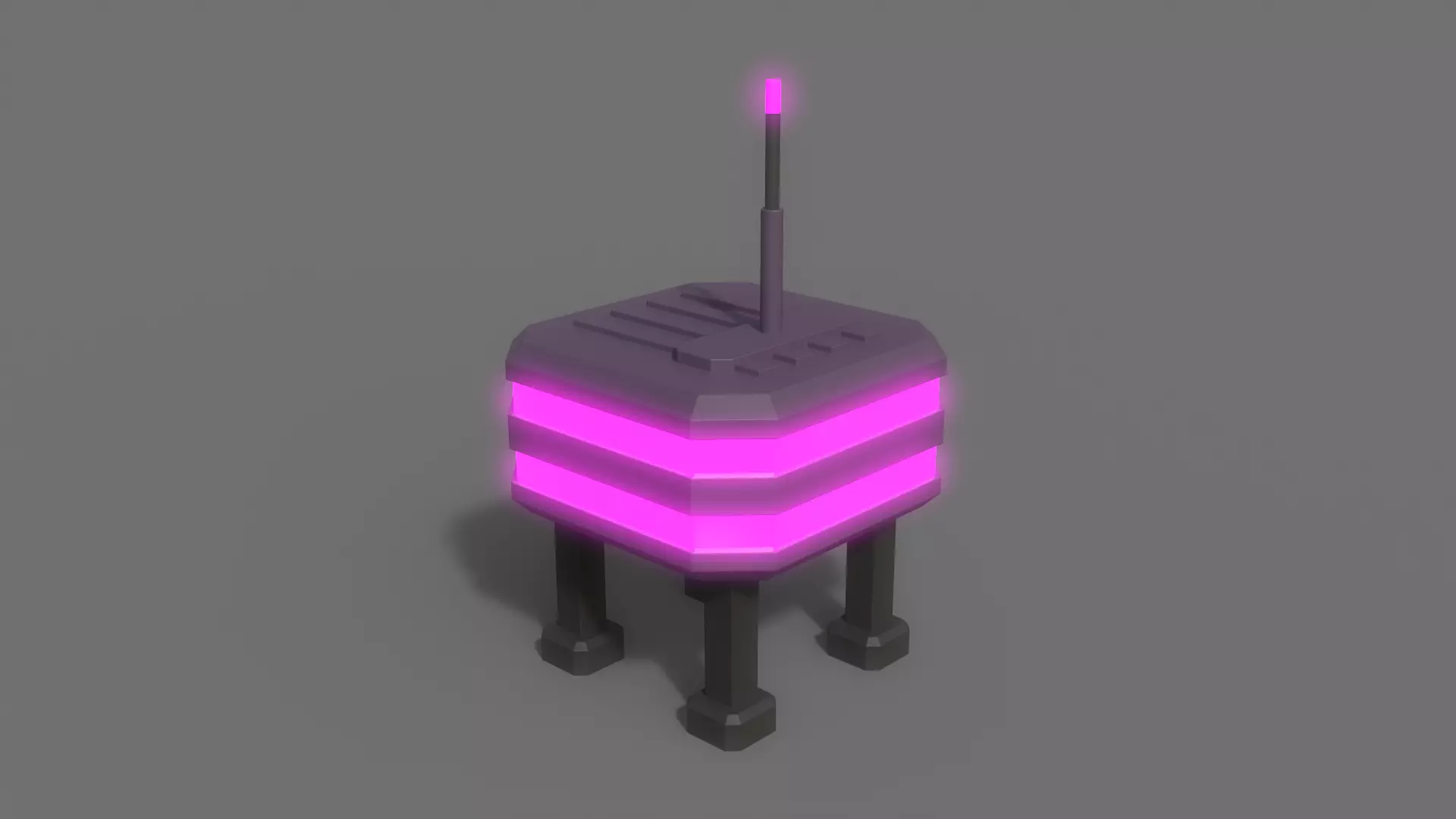 PBR Sci-Fi Building A12 Low-poly 3D model_0