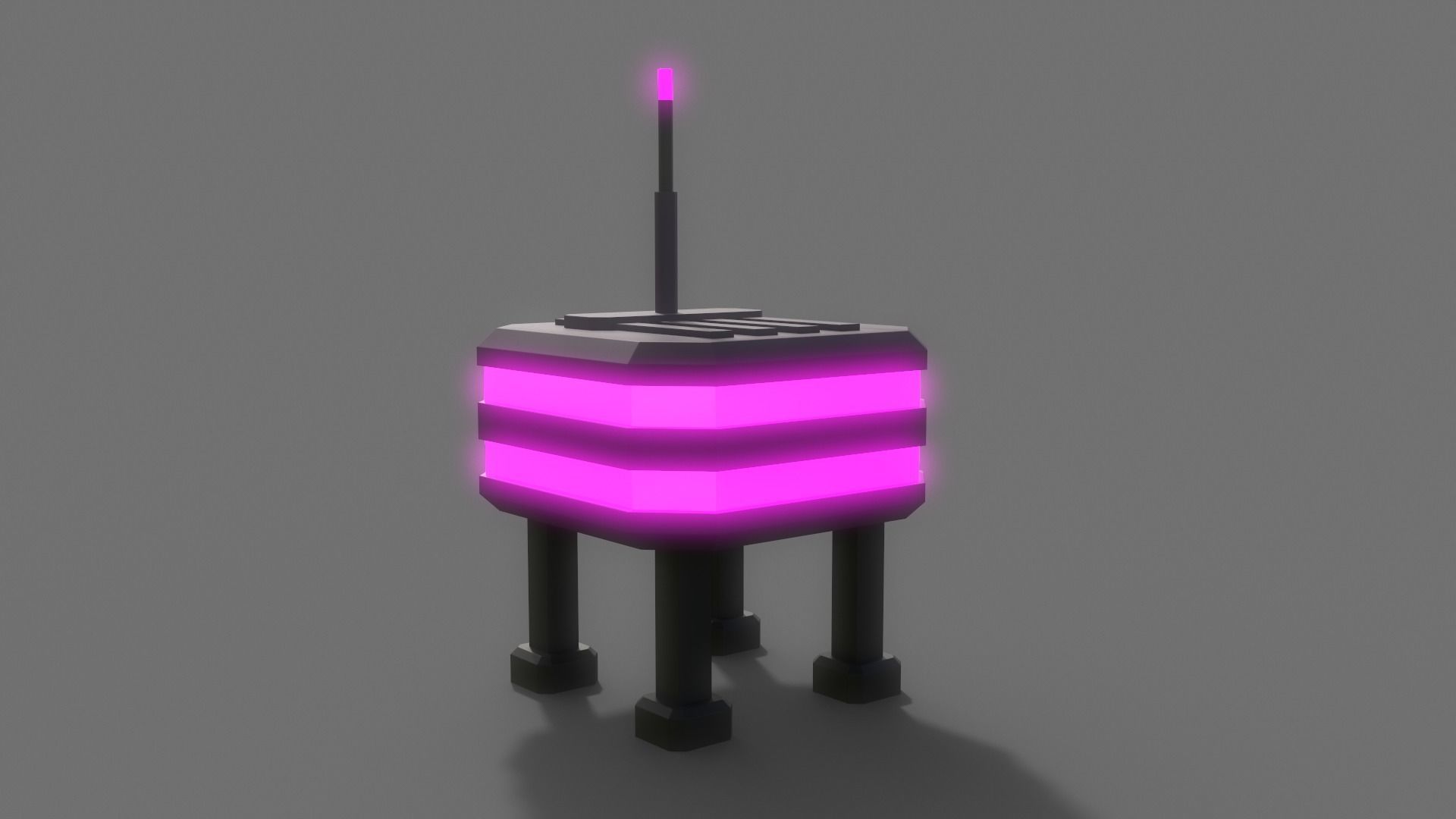 PBR Sci-Fi Building A12 Low-poly 3D model_6