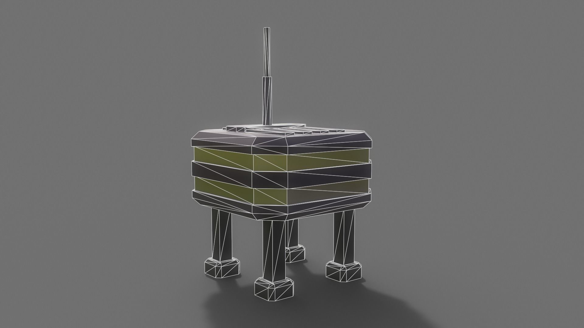 PBR Sci-Fi Building A12 Low-poly 3D model_12