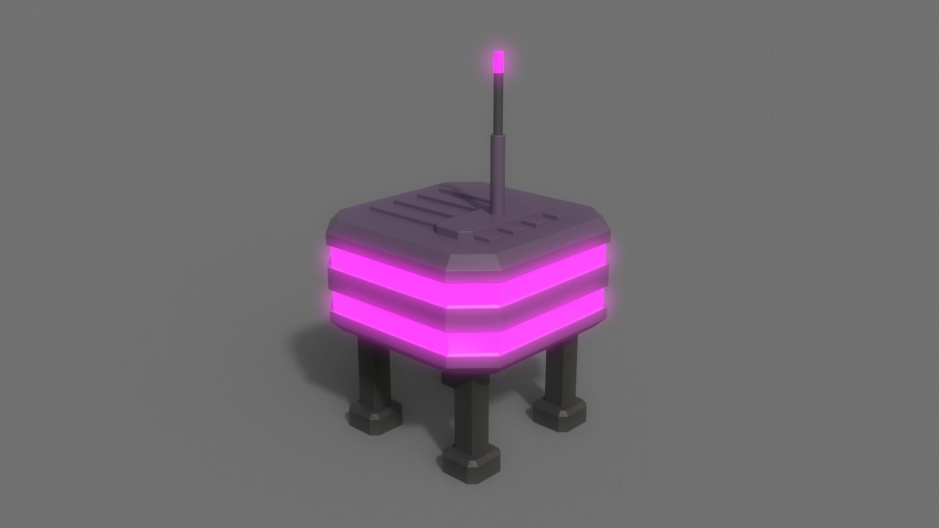 PBR Sci-Fi Building A12 Low-poly 3D model_4