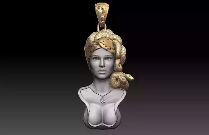 medusa pendant 3D print model 