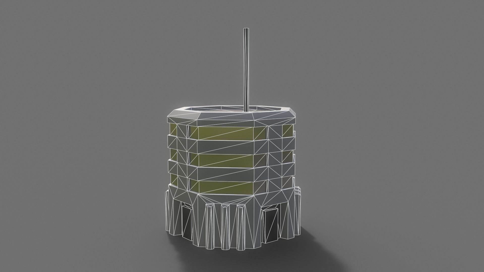 PBR Sci-Fi Building A13 Low-poly 3D model_12