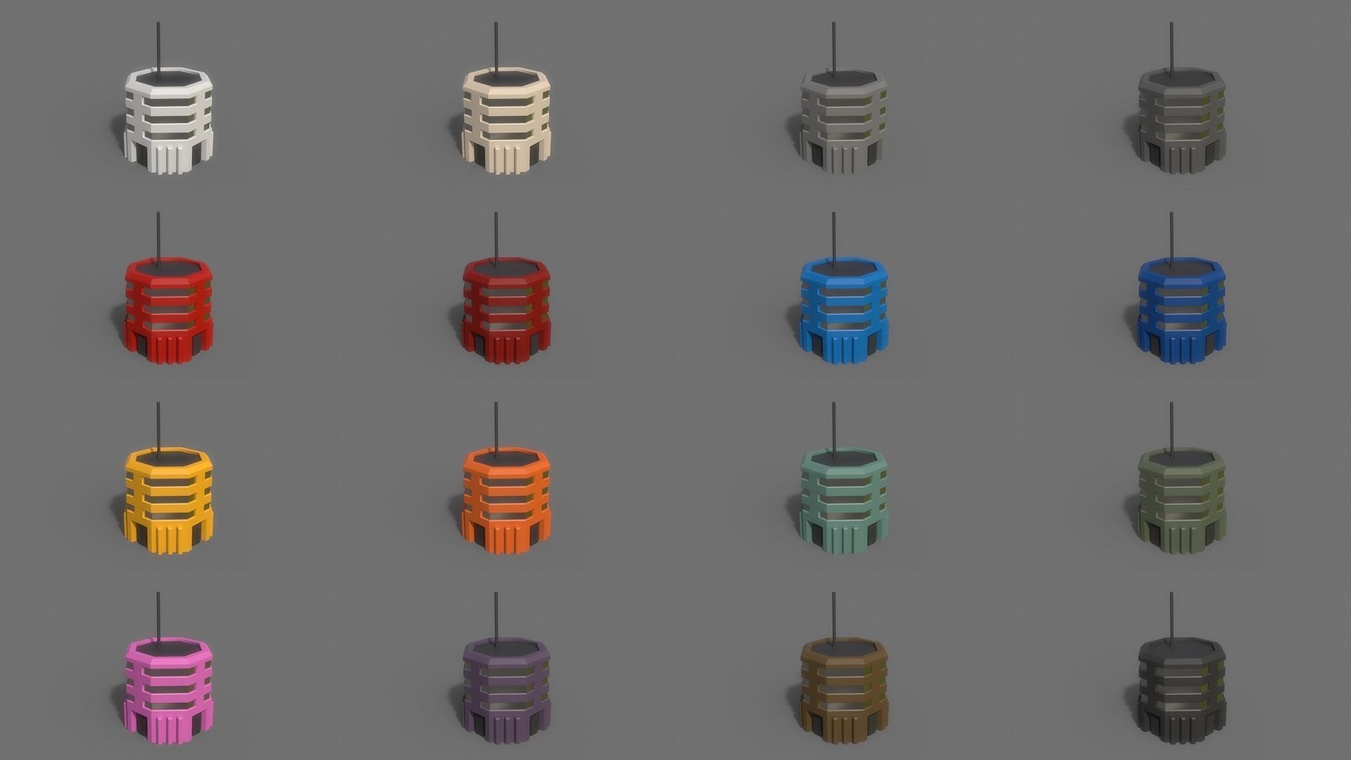 PBR Sci-Fi Building A13 Low-poly 3D model_2