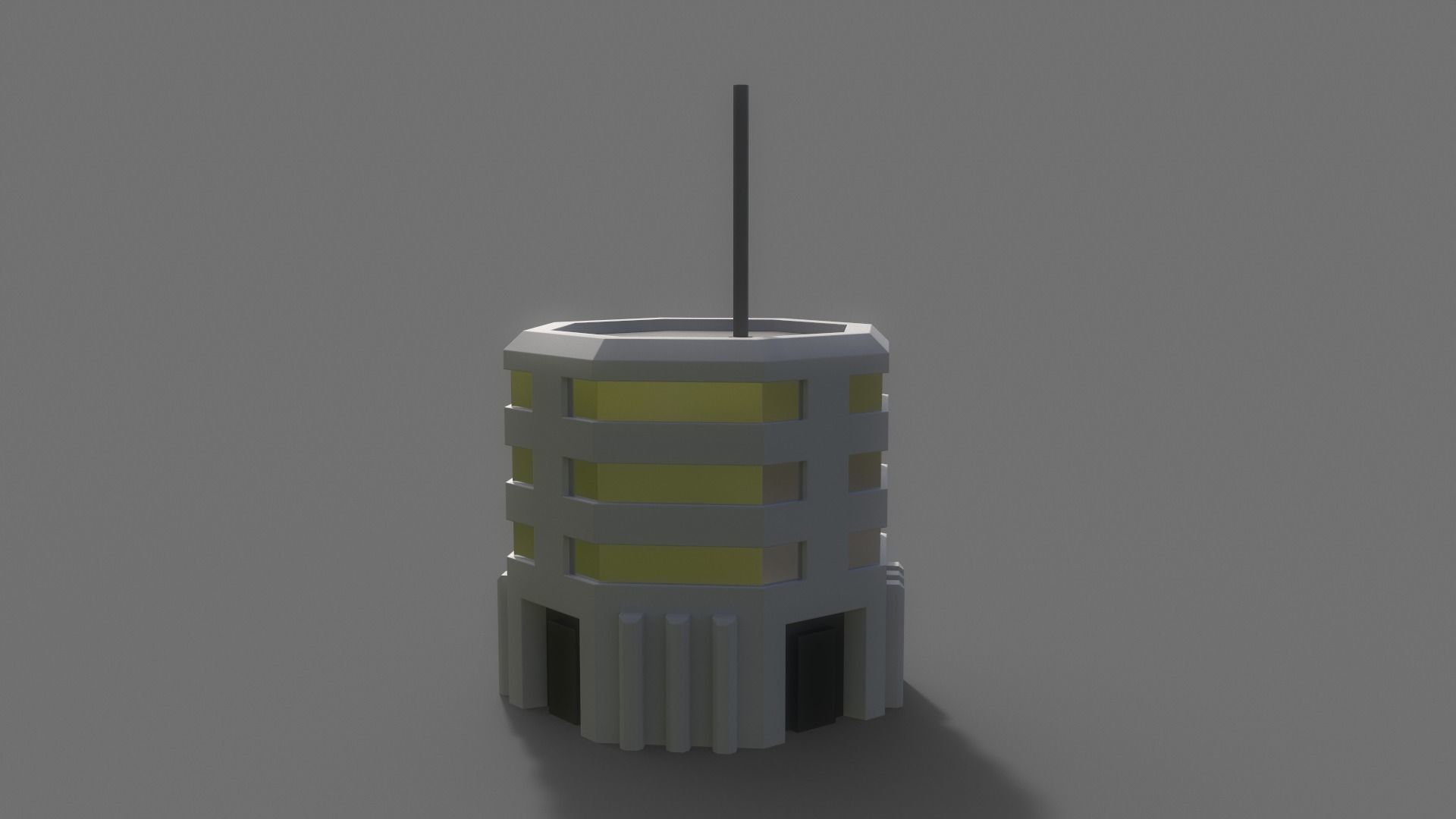 PBR Sci-Fi Building A13 Low-poly 3D model_9