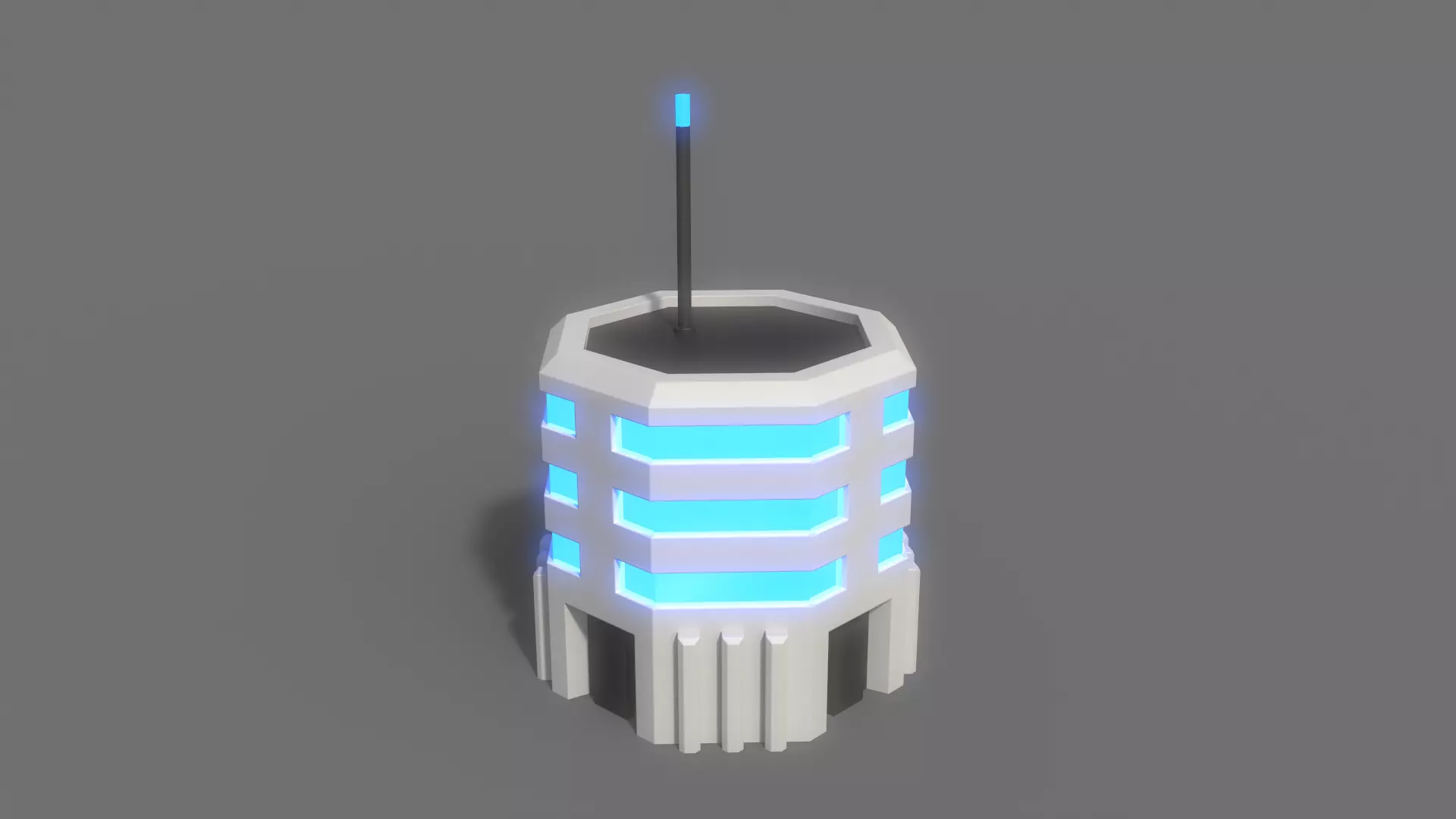 PBR Sci-Fi Building A13 Low-poly 3D model_0