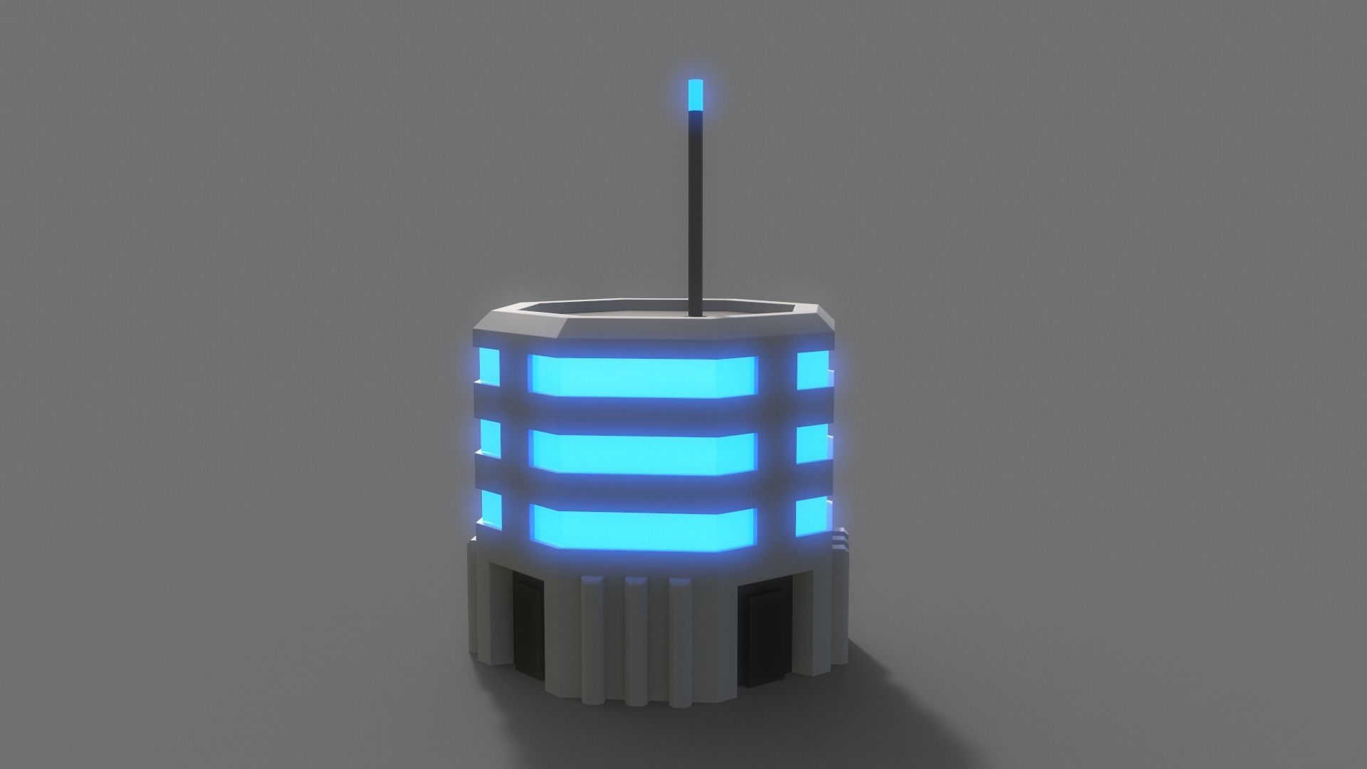 PBR Sci-Fi Building A13 Low-poly 3D model_6