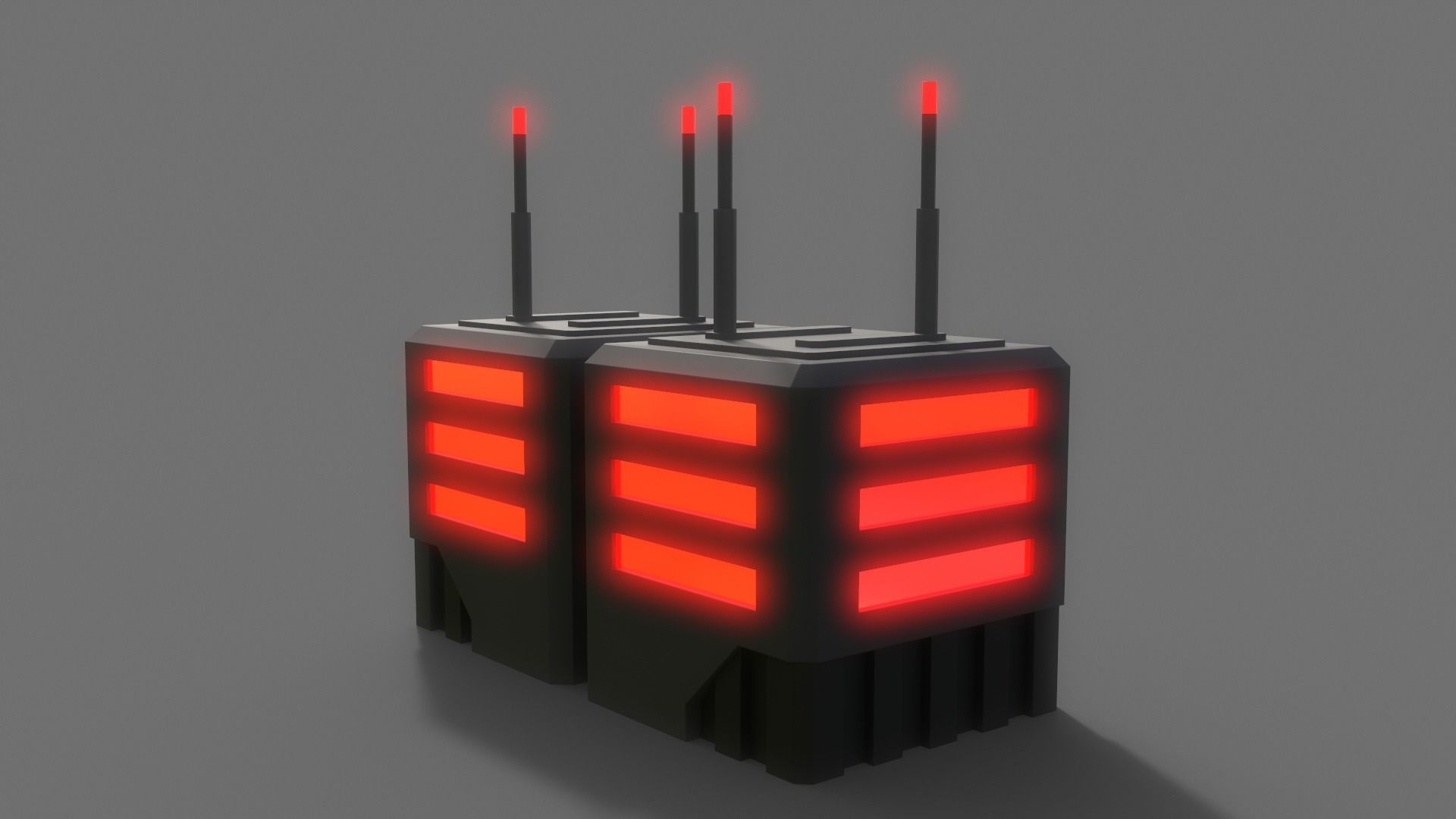 PBR Sci-Fi Building A14 Low-poly 3D model_6