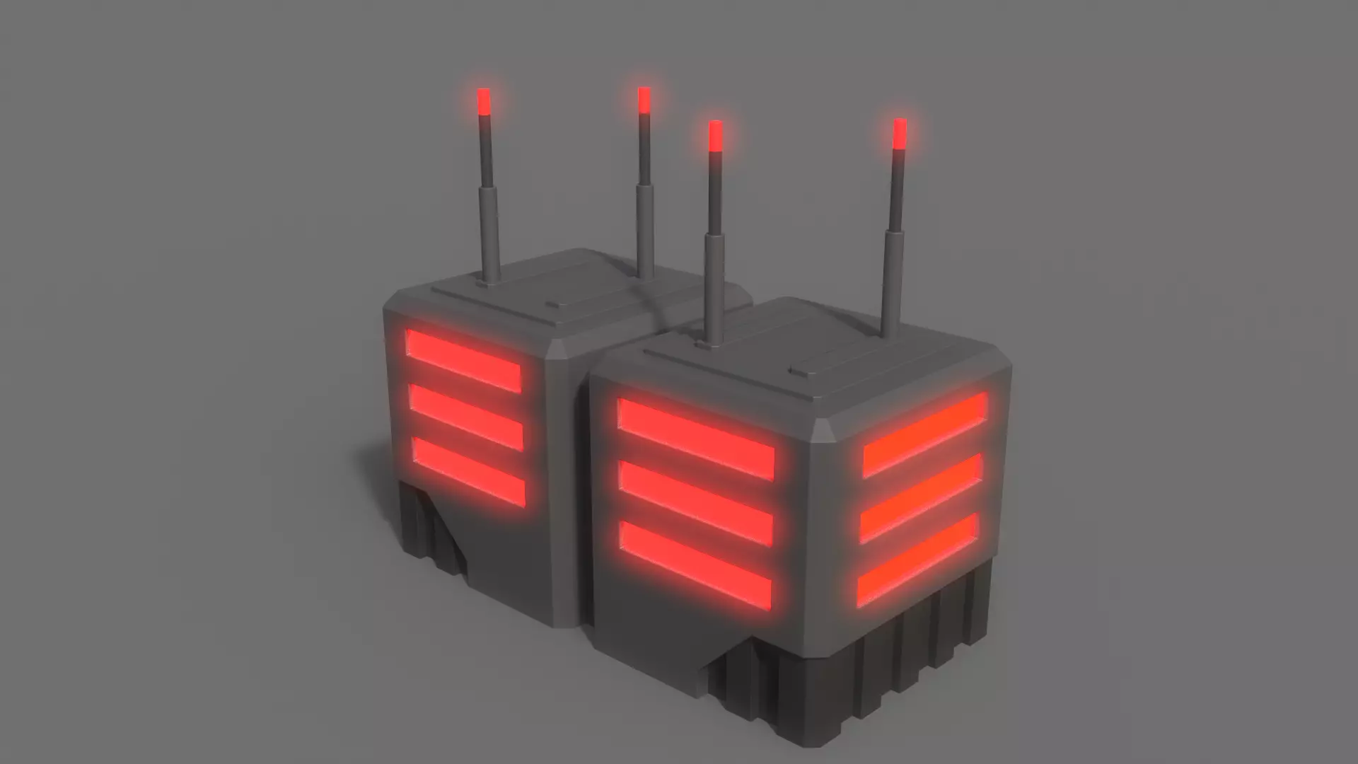 PBR Sci-Fi Building A14 Low-poly 3D model_0