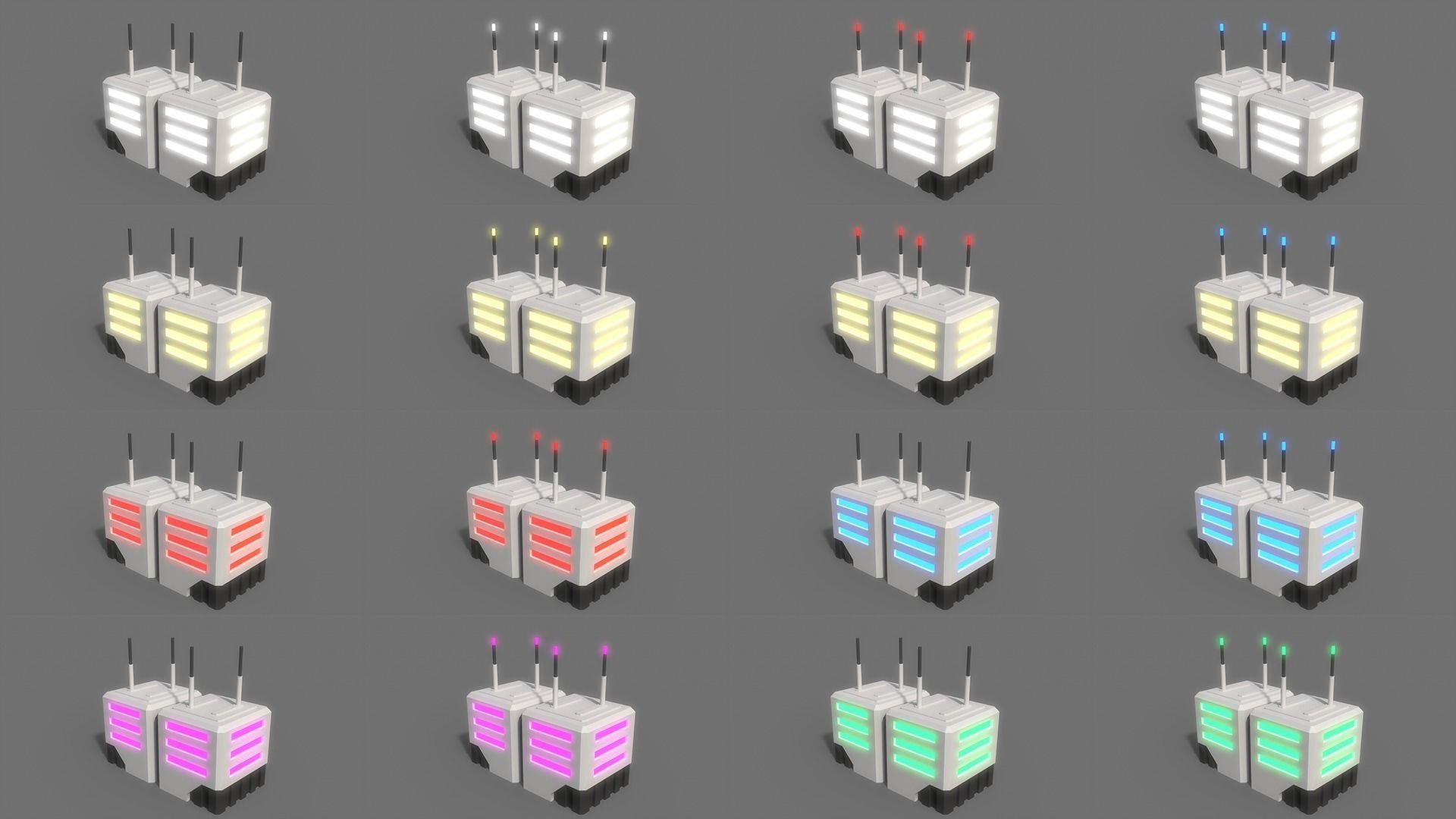 PBR Sci-Fi Building A14 Low-poly 3D model_3