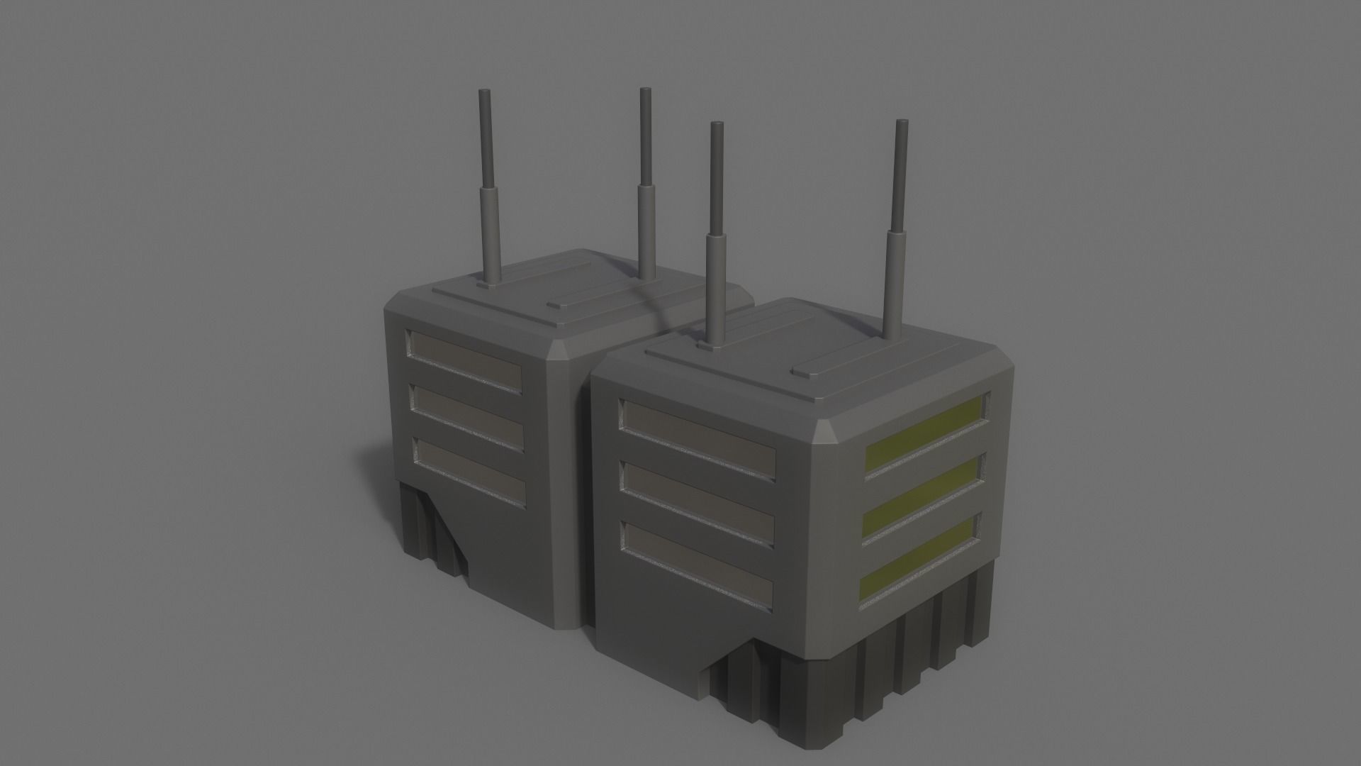 PBR Sci-Fi Building A14 Low-poly 3D model_7