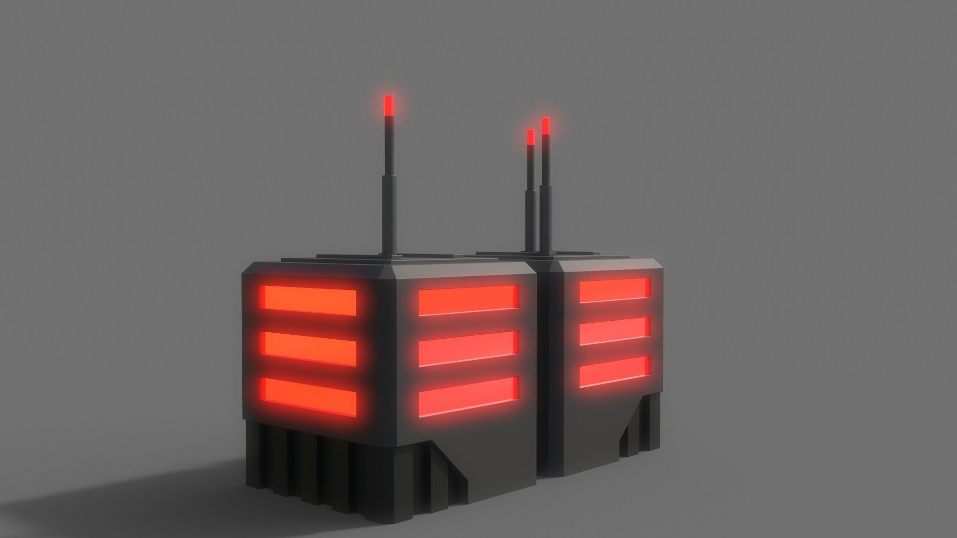 PBR Sci-Fi Building A14 Low-poly 3D model_5