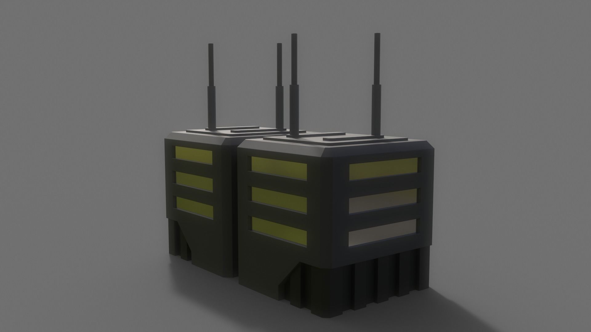 PBR Sci-Fi Building A14 Low-poly 3D model_9