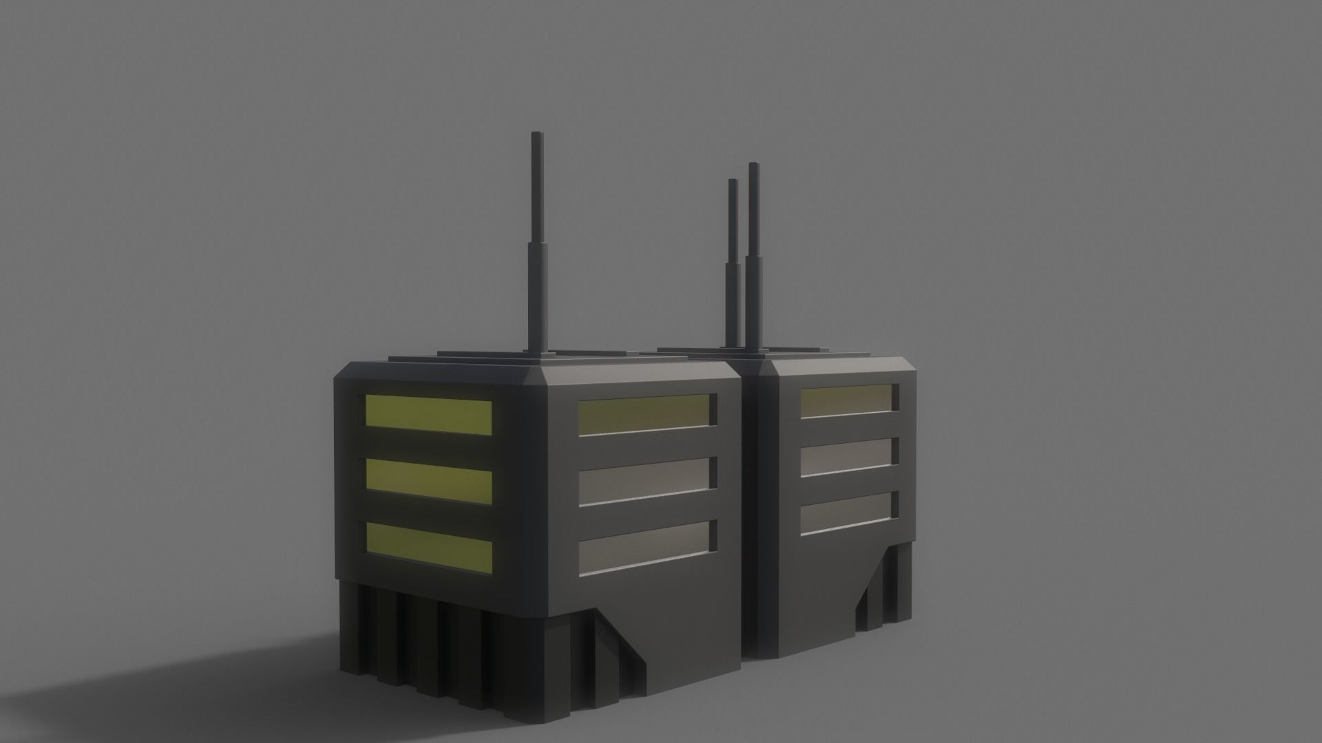 PBR Sci-Fi Building A14 Low-poly 3D model_8