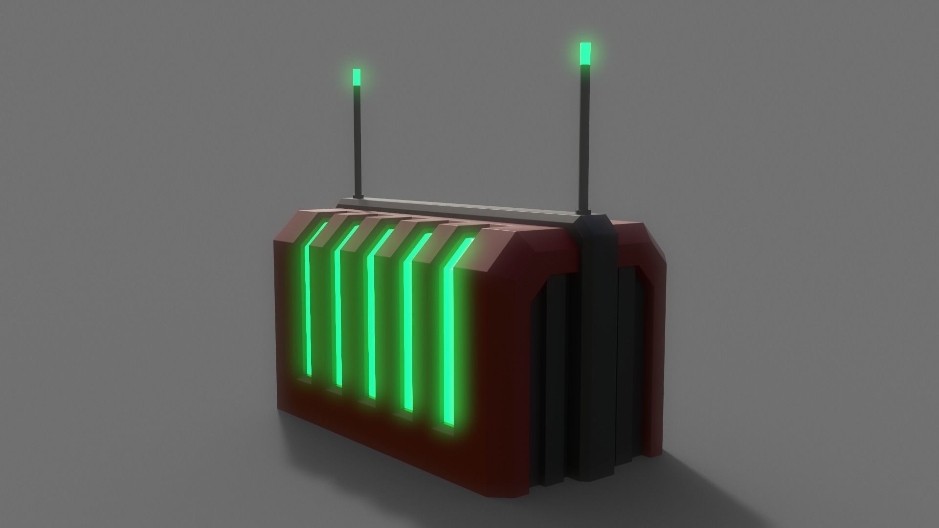 PBR Sci-Fi Building A15 Low-poly 3D model_6