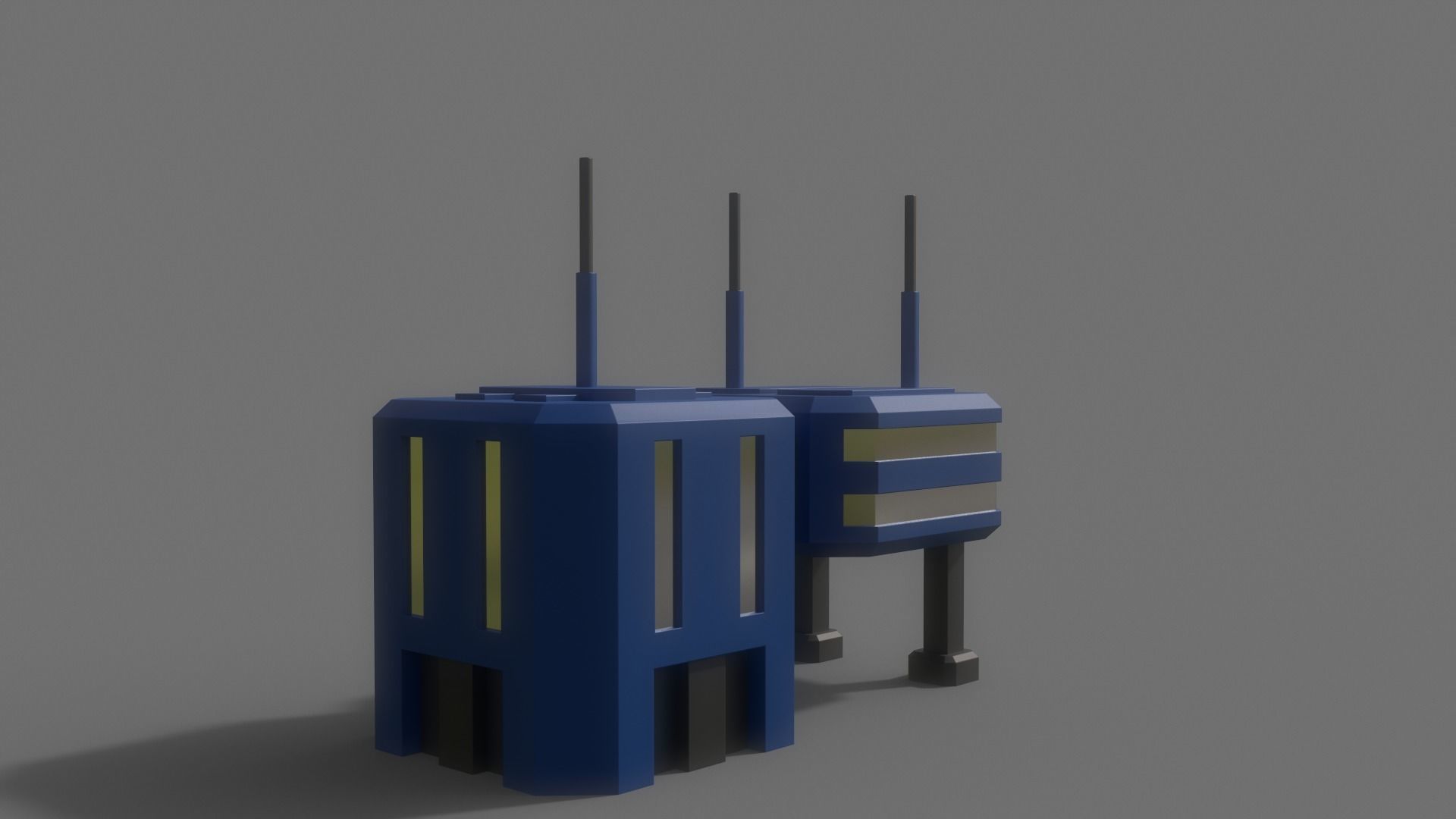 PBR Sci-Fi Building A16 Low-poly 3D model_8