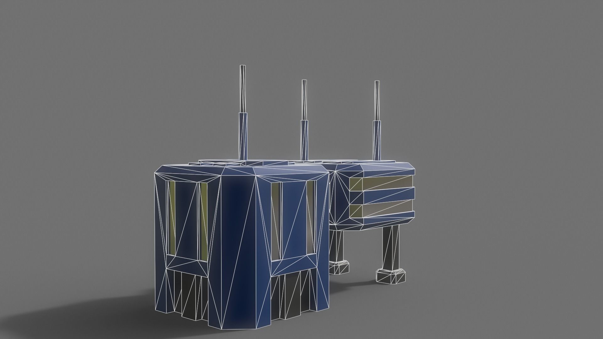 PBR Sci-Fi Building A16 Low-poly 3D model_11