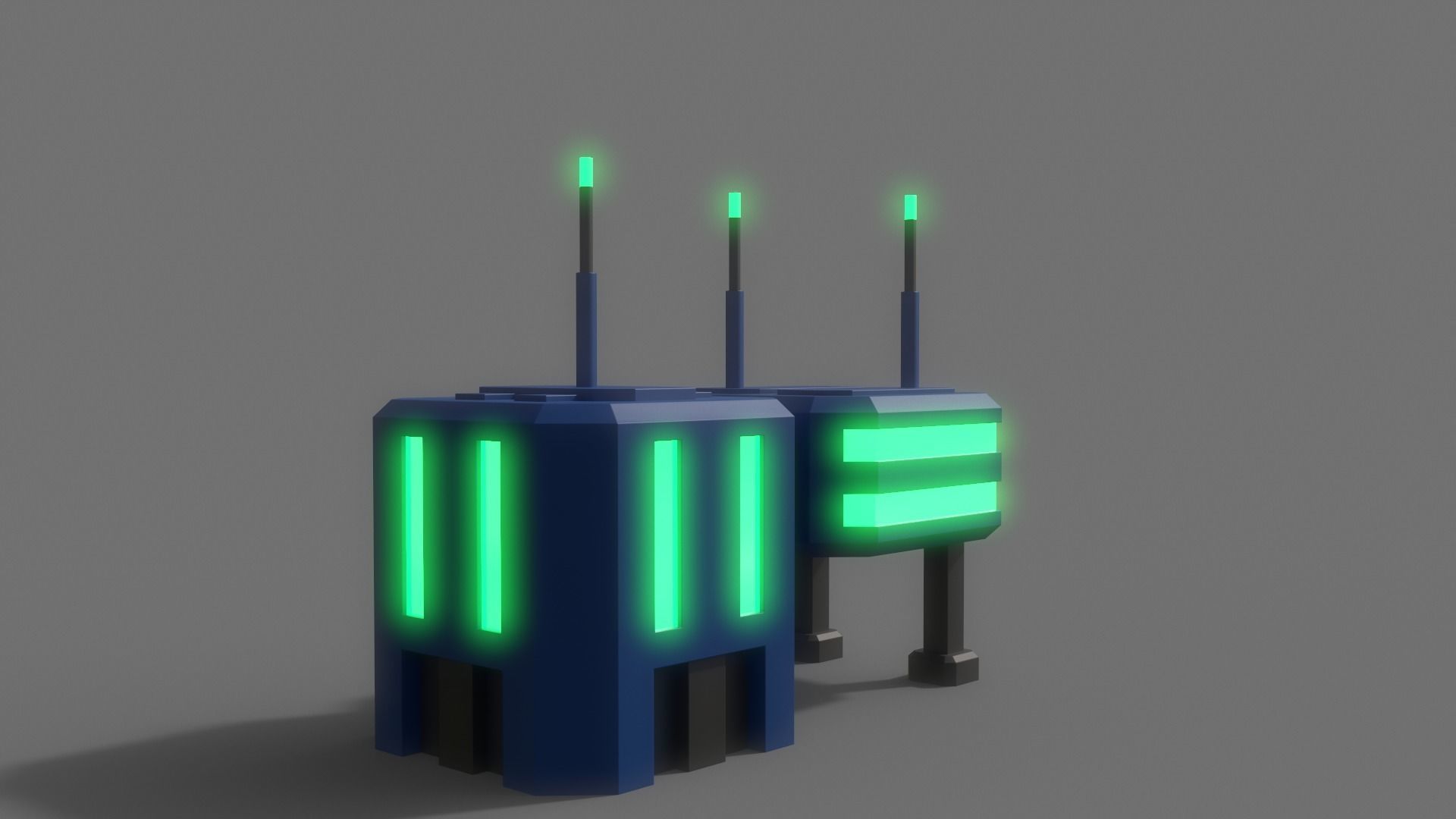 PBR Sci-Fi Building A16 Low-poly 3D model_5