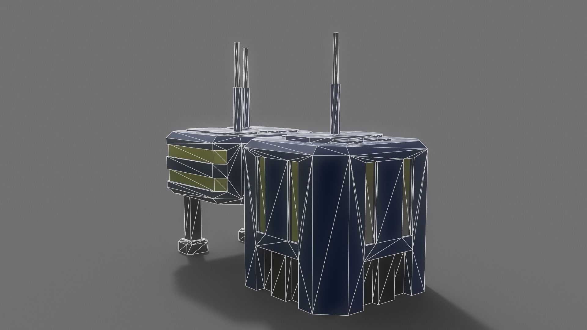 PBR Sci-Fi Building A16 Low-poly 3D model_12