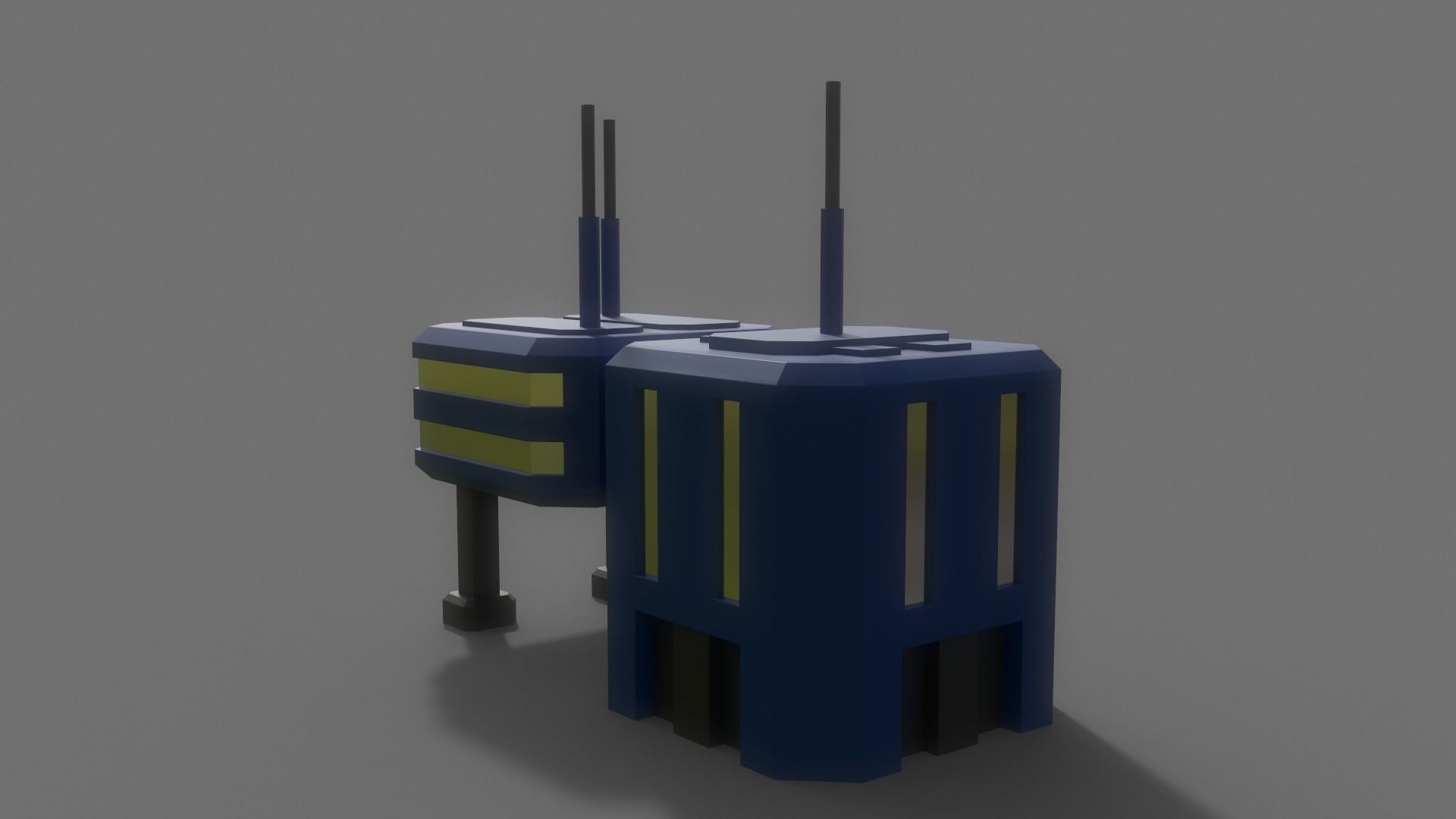 PBR Sci-Fi Building A16 Low-poly 3D model_9