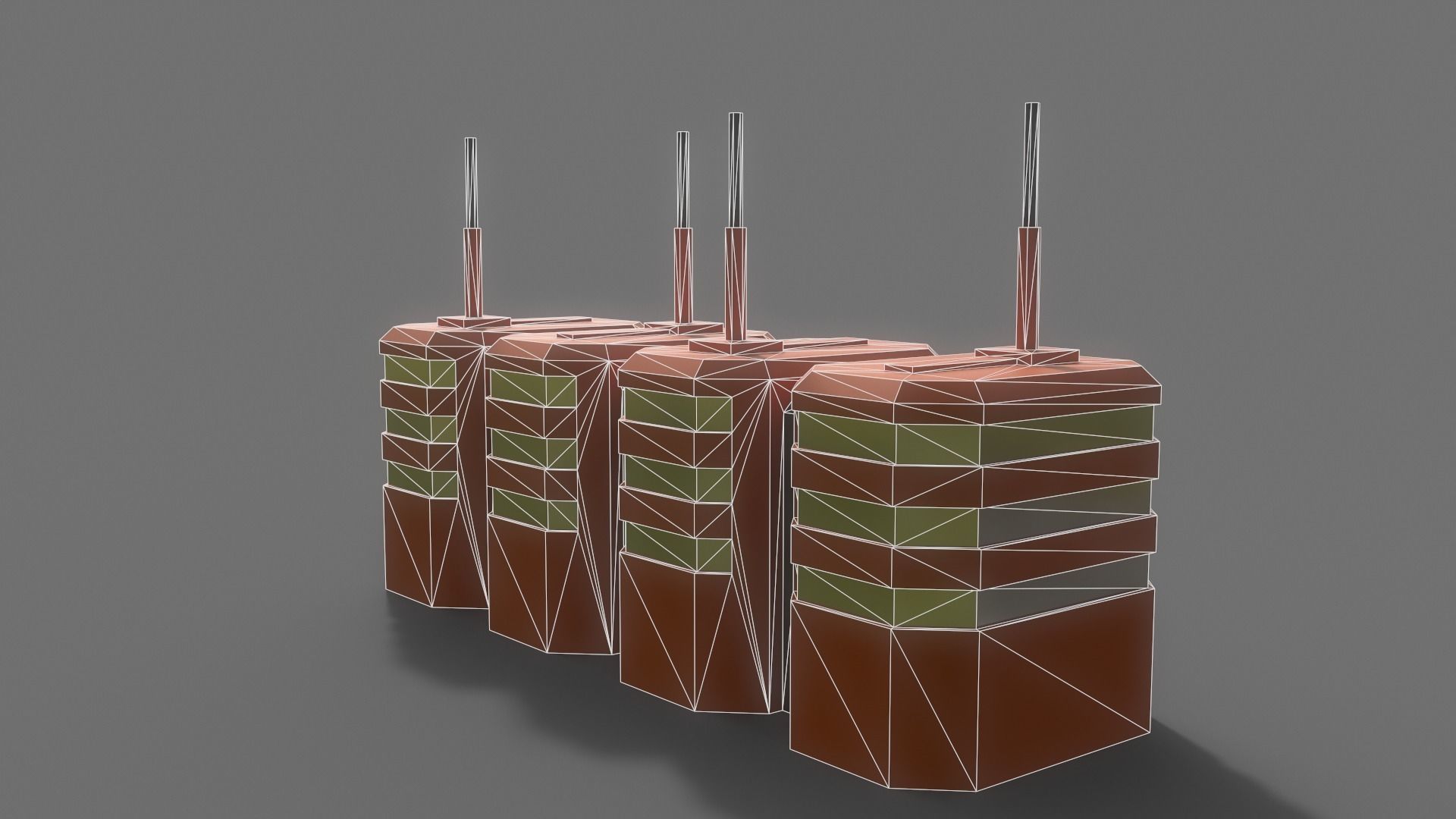 PBR Sci-Fi Building A17 Low-poly 3D model_12