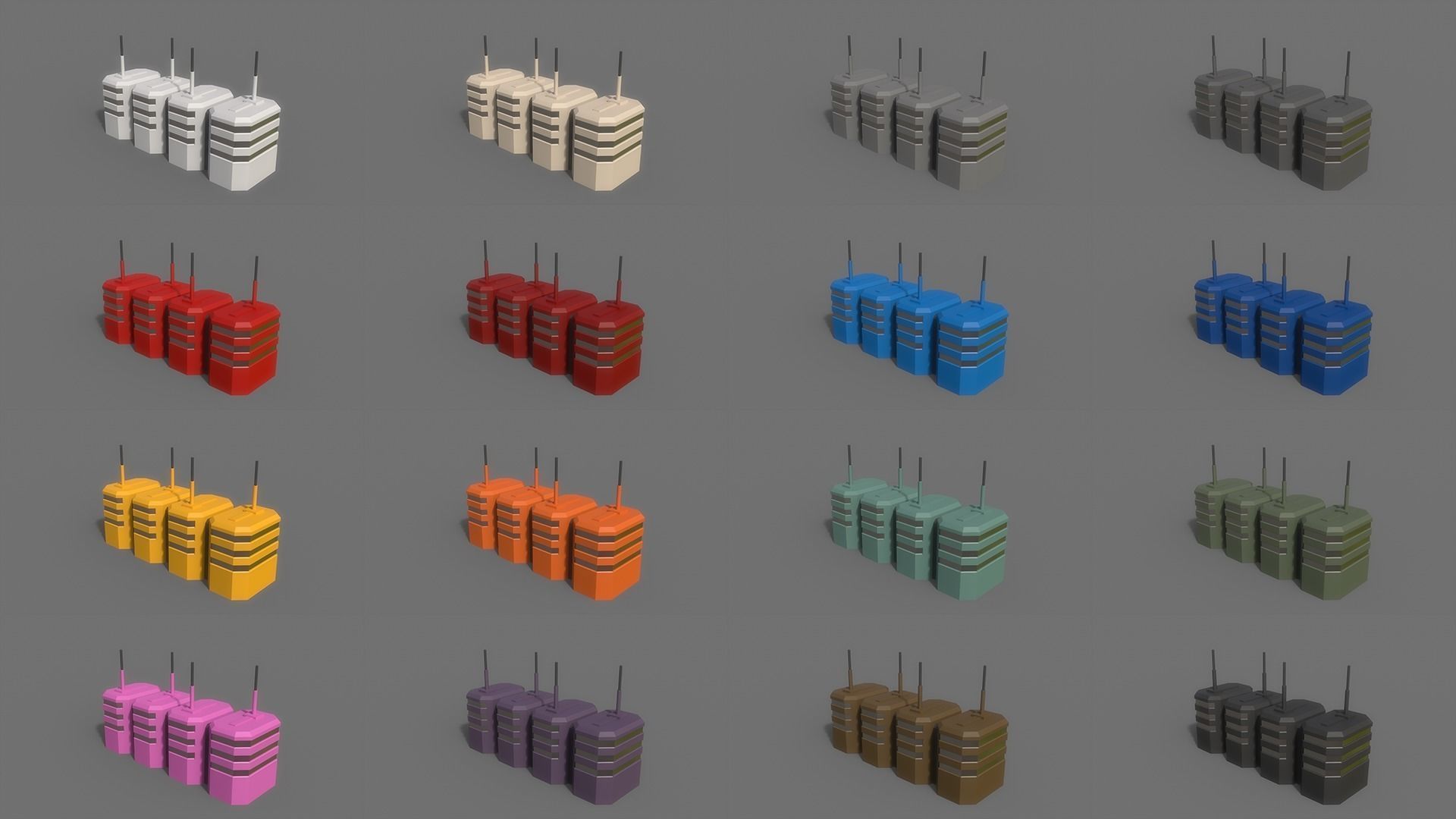 PBR Sci-Fi Building A17 Low-poly 3D model_2