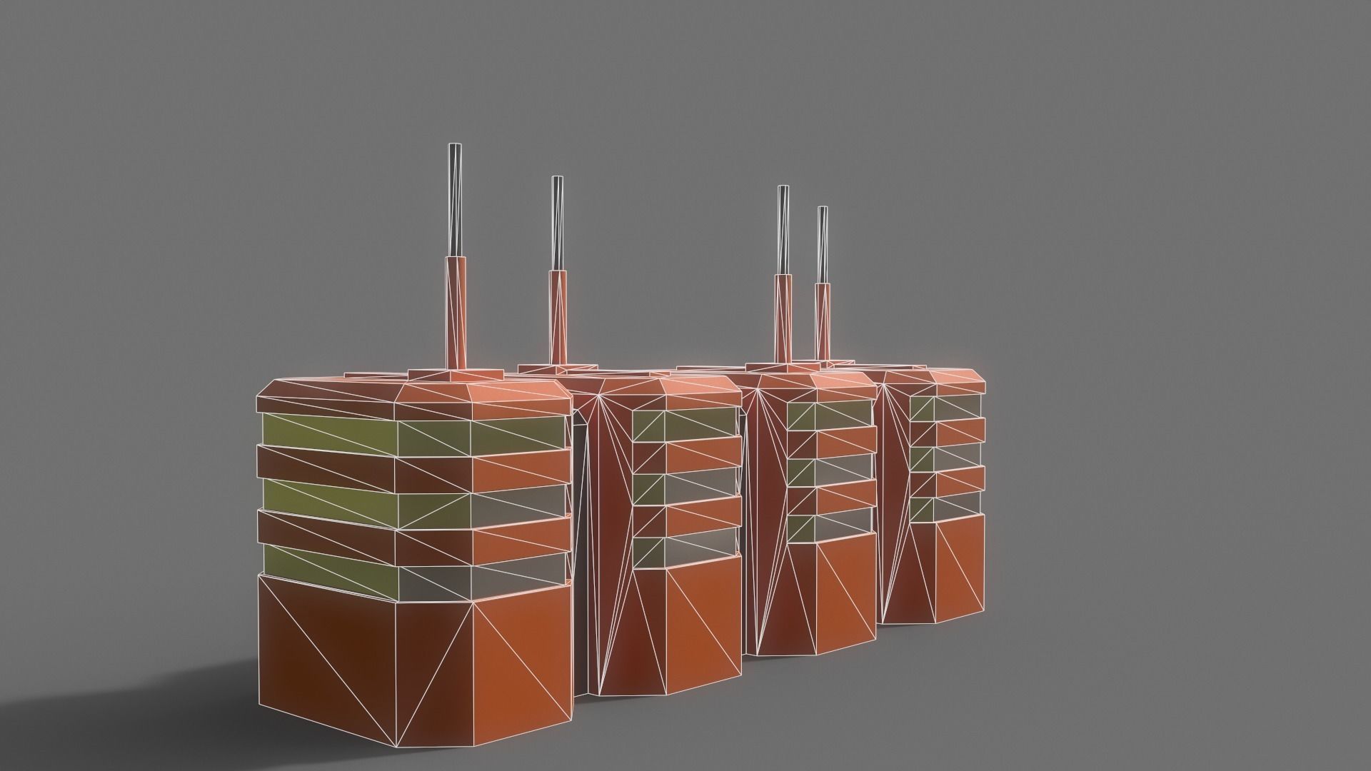 PBR Sci-Fi Building A17 Low-poly 3D model_11