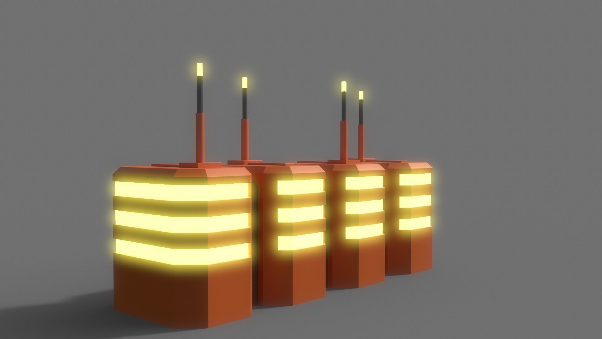 PBR Sci-Fi Building A17 Low-poly 3D model_5