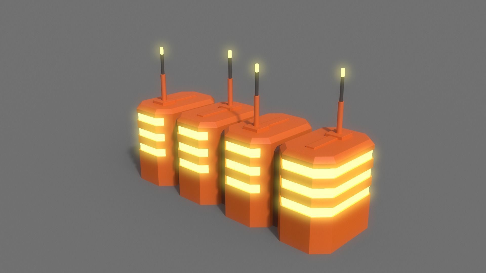 PBR Sci-Fi Building A17 Low-poly 3D model_4